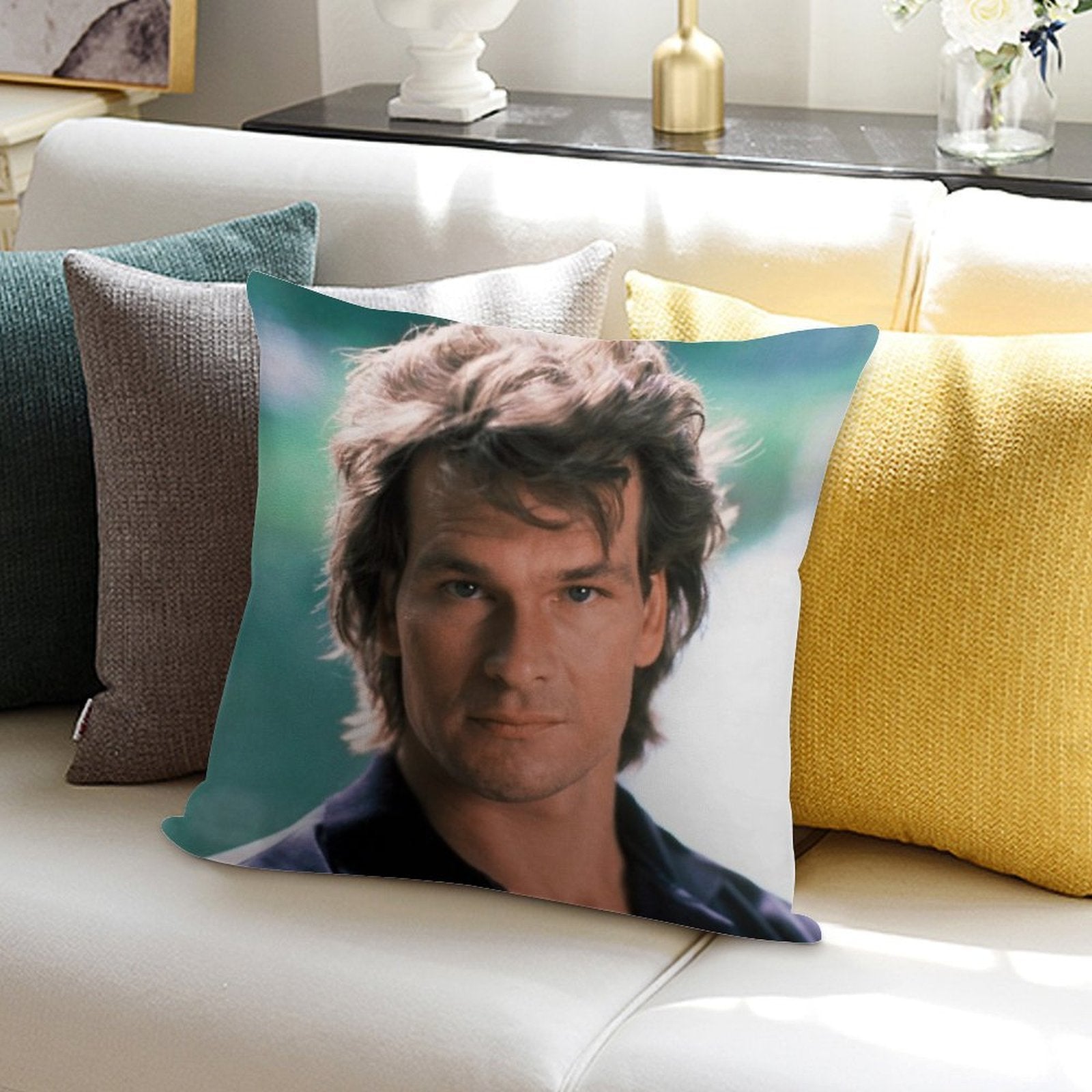 Patrickl Swayze Soft Shrink-Resistant Throw Pillow