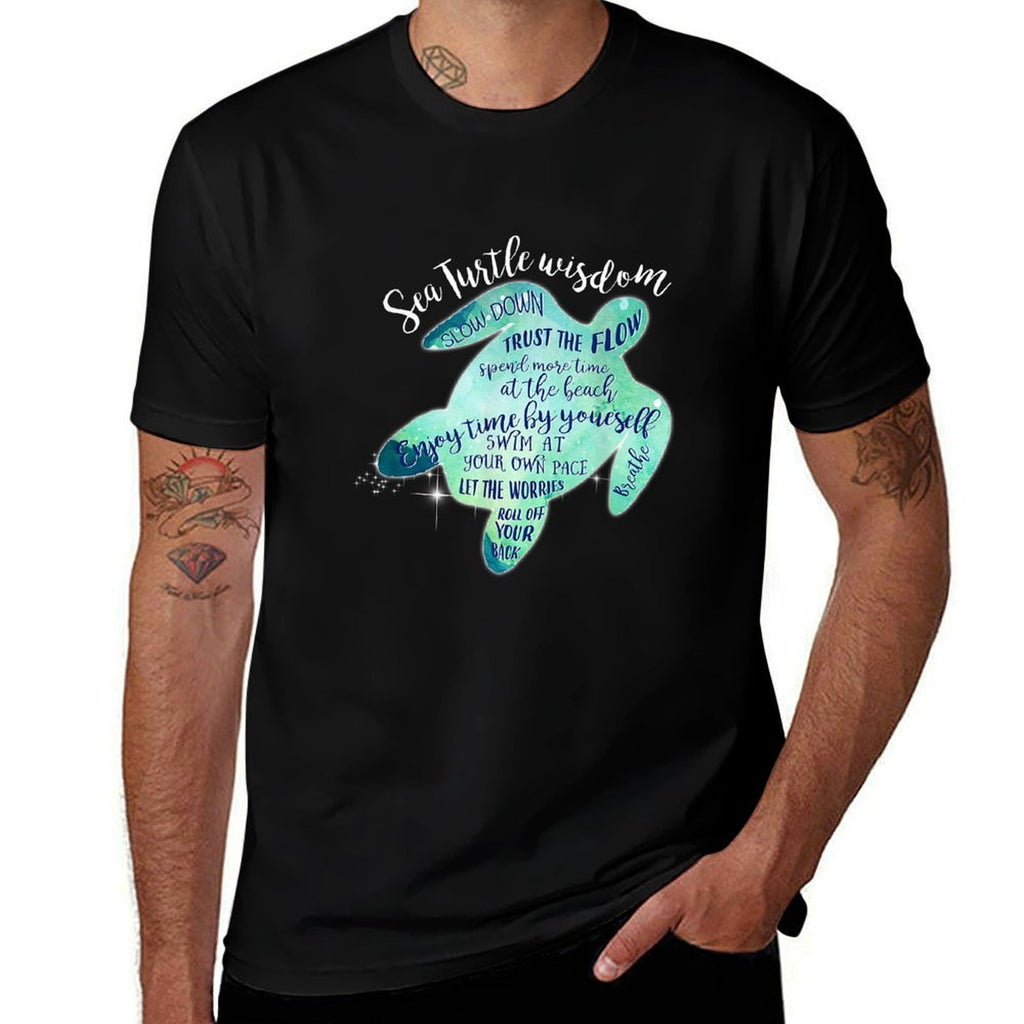 Sea Turtle Wisdom for Women - Beach  Eco-friendly Material T-Shirt