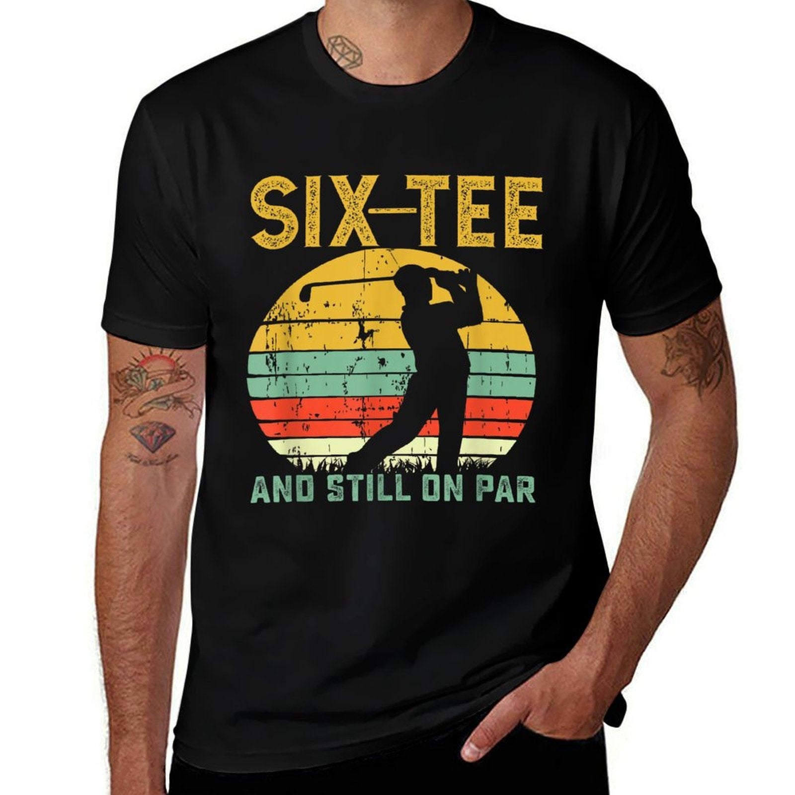 Funny 60th Birthday Golf Pun Golfing 60 Year Old Golfer  High-quality Stitching T-Shirt