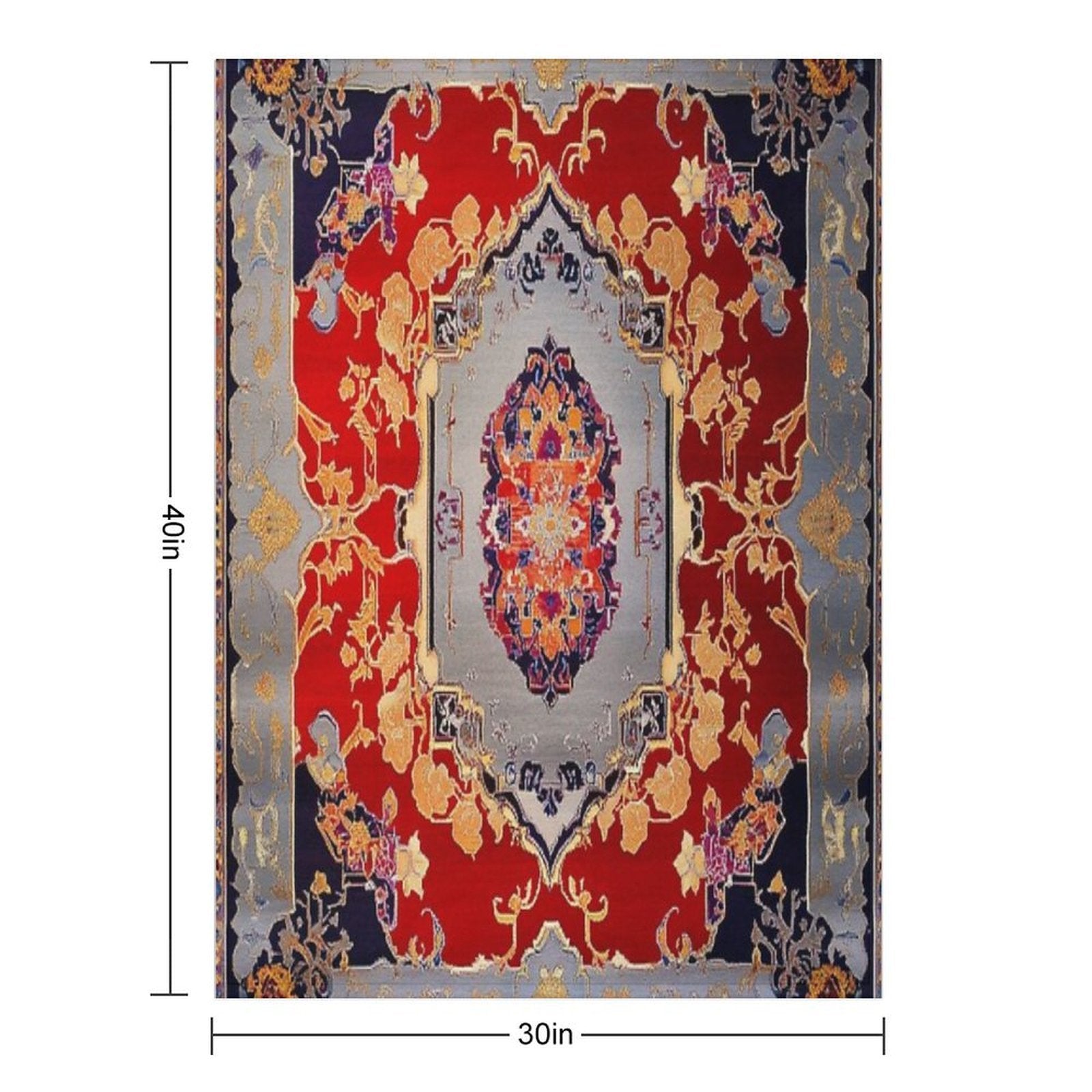 Oriental Emperor Chinese Royal Carpet Durable Throw Blanket