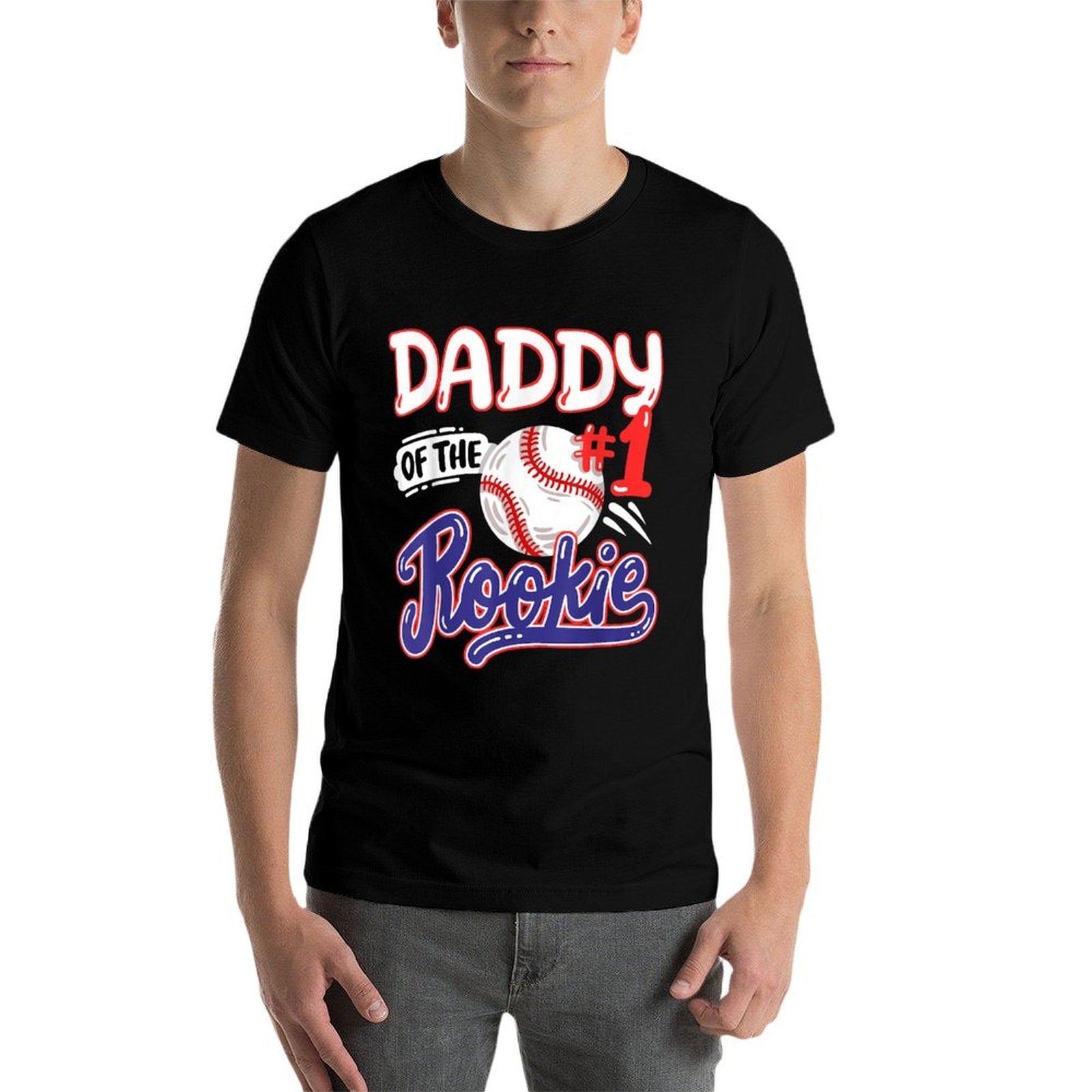 Daddy of Rookie 1st Baseball Birthday Party Theme Matching  Moisture-wicking T-Shirt