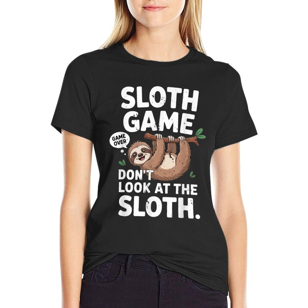 Sloth Game Funny Kawaii Hanging Sloth Meme Saying  Relaxed-fit T-Shirt