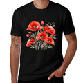 Poppy Botanical Vintage Poppies Floral  Eco-friendly Material T-Shirt