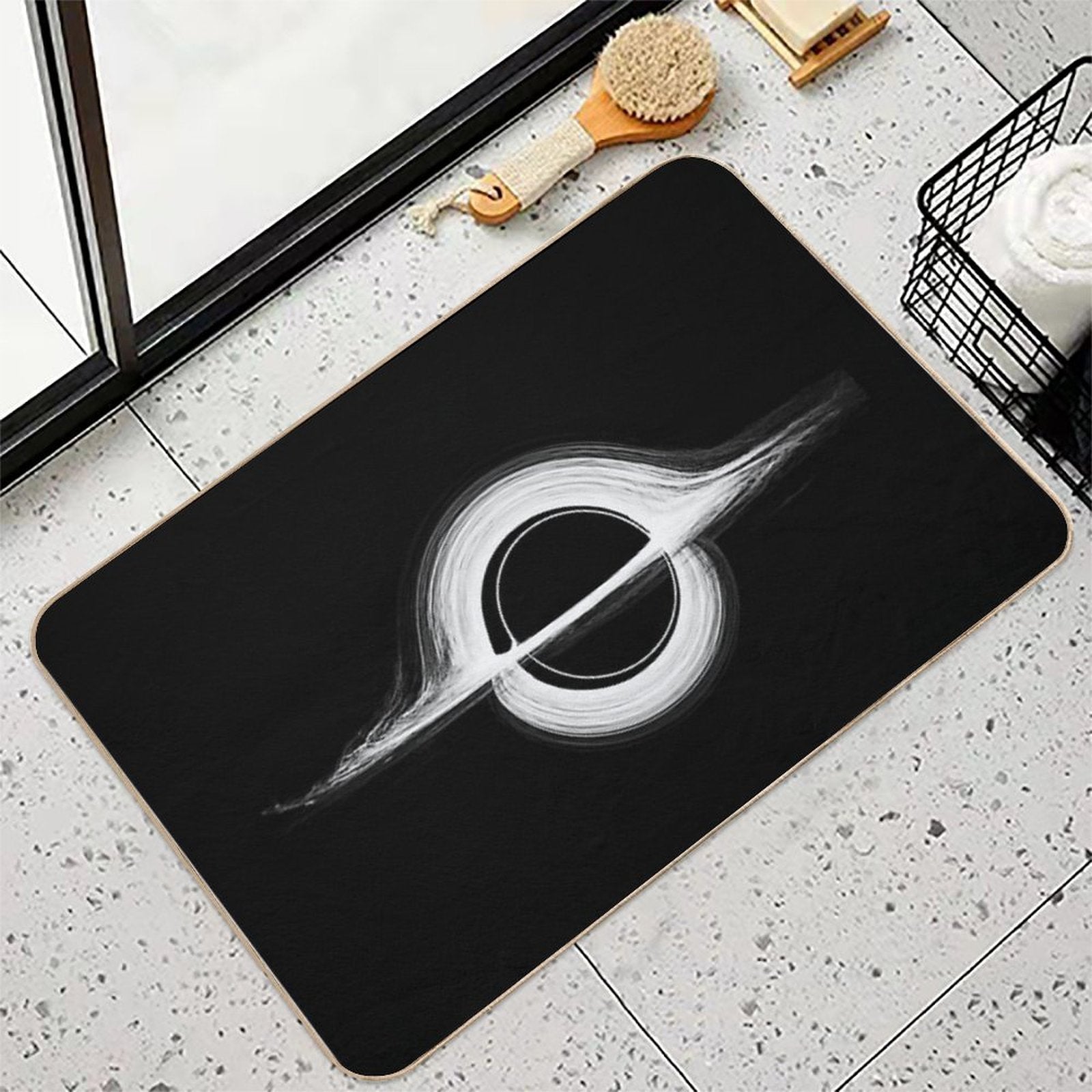 Interstellar Christopher Nolan Minimalist Vintage Movie Poster Mid-Century Alternative Art Print  Dirt-Trapping Bath Mat