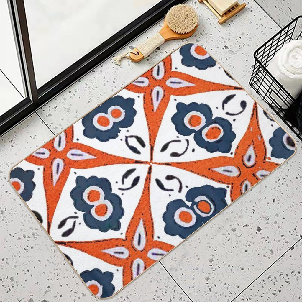 Colorful Moroccan Kilim  Boho Pillows Design  Absorbent Bath Mat