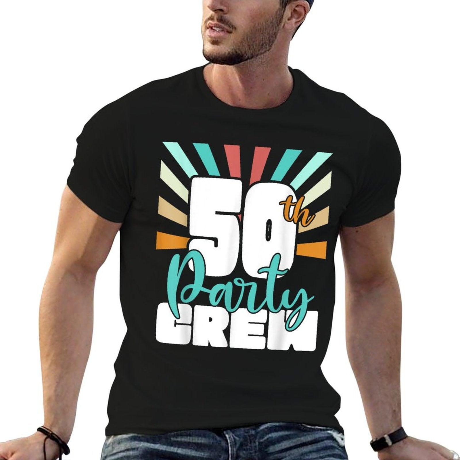 50th Party Crew Birthday Squad Funny 50 Year Old Birthday  Eco-friendly Material T-Shirt