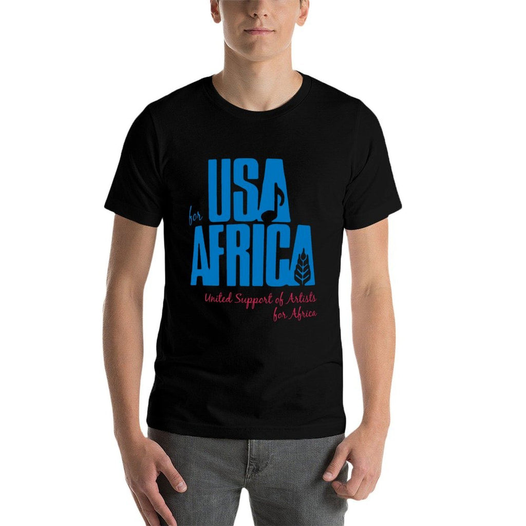 We Are The USA Support Africa  Fade-proof Color T-Shirt