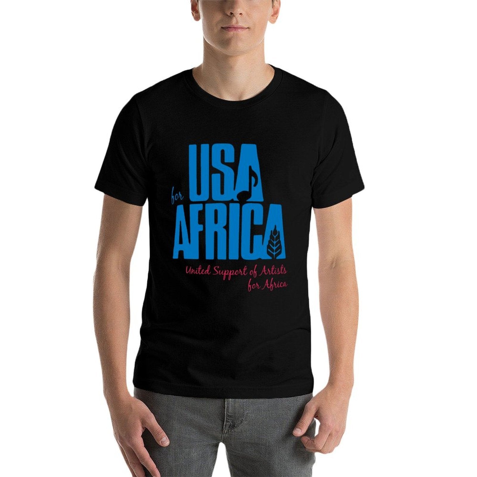 We Are The USA Support Africa  Fade-proof Color T-Shirt