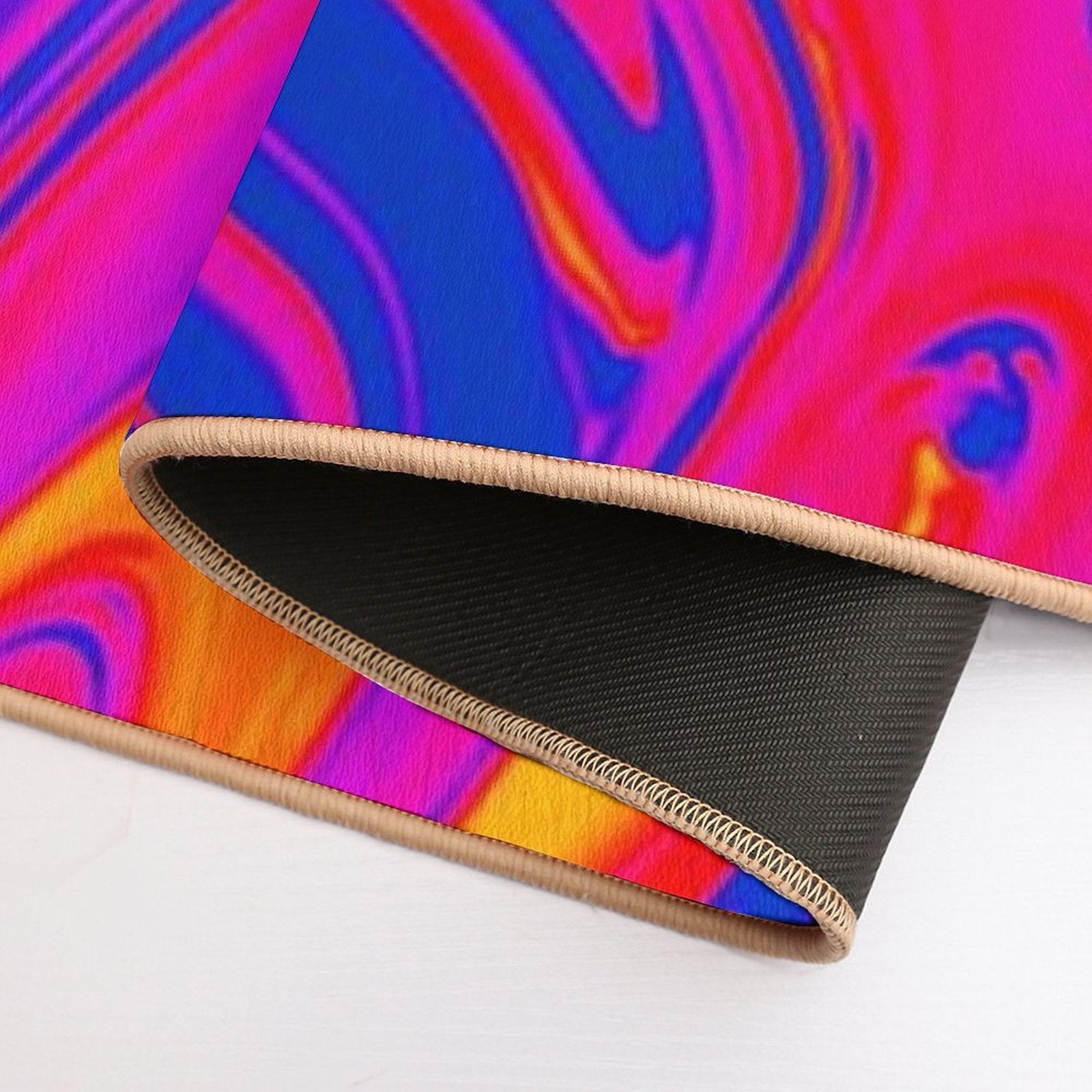 Psychedelic Liquid Marble Swirls  Eco-Friendly Bath Mat