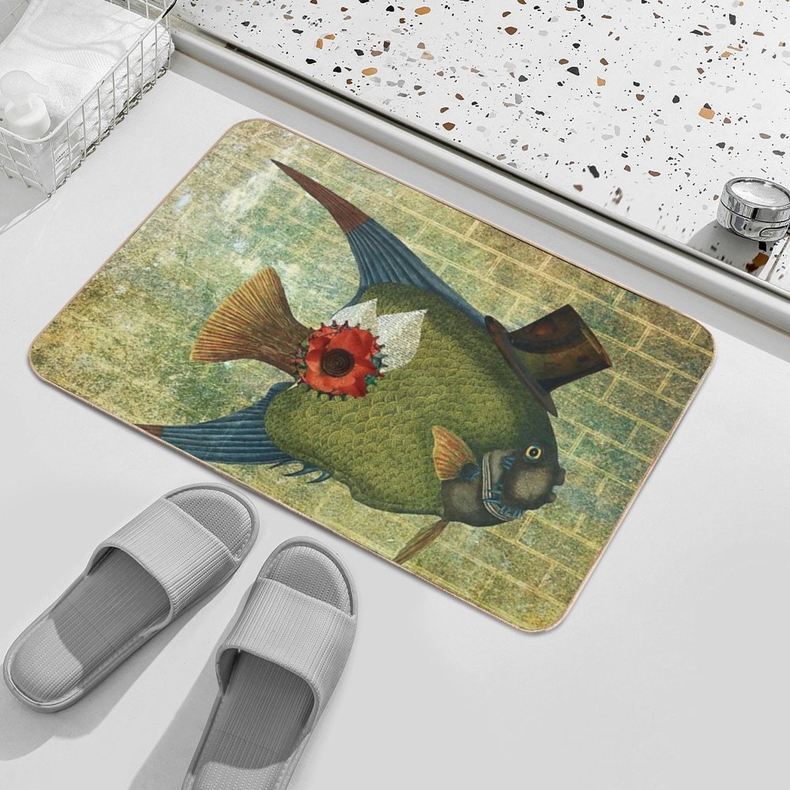 DADDY-O FISH Durable Bath Mat