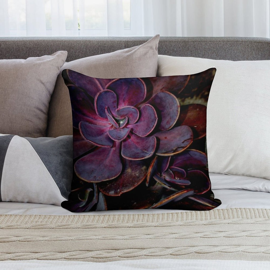Velvet Aubergine Cactus Soft Multiple Sizes Throw Pillow