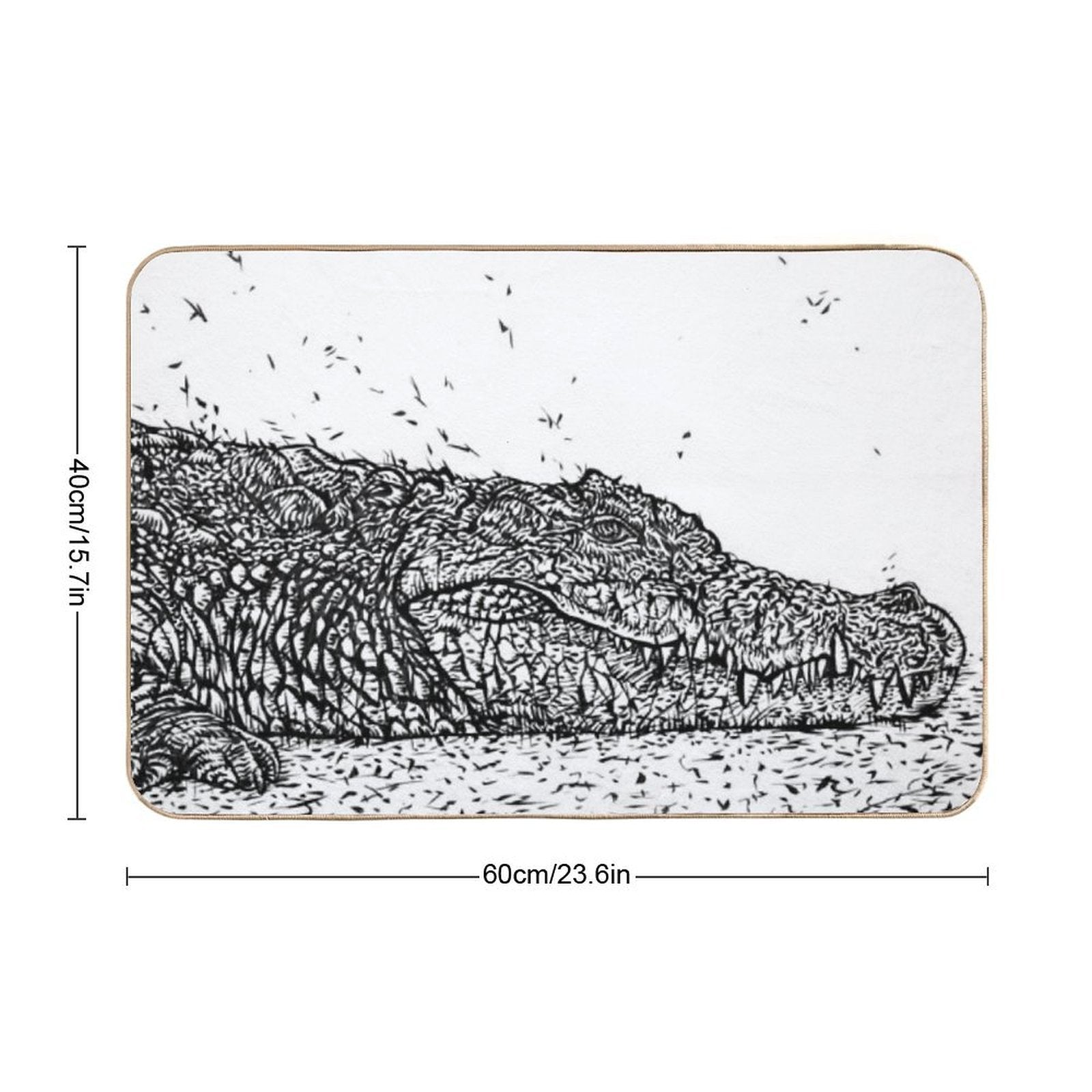 INK CROCODILE .1  Toxin-Free Bath Mat