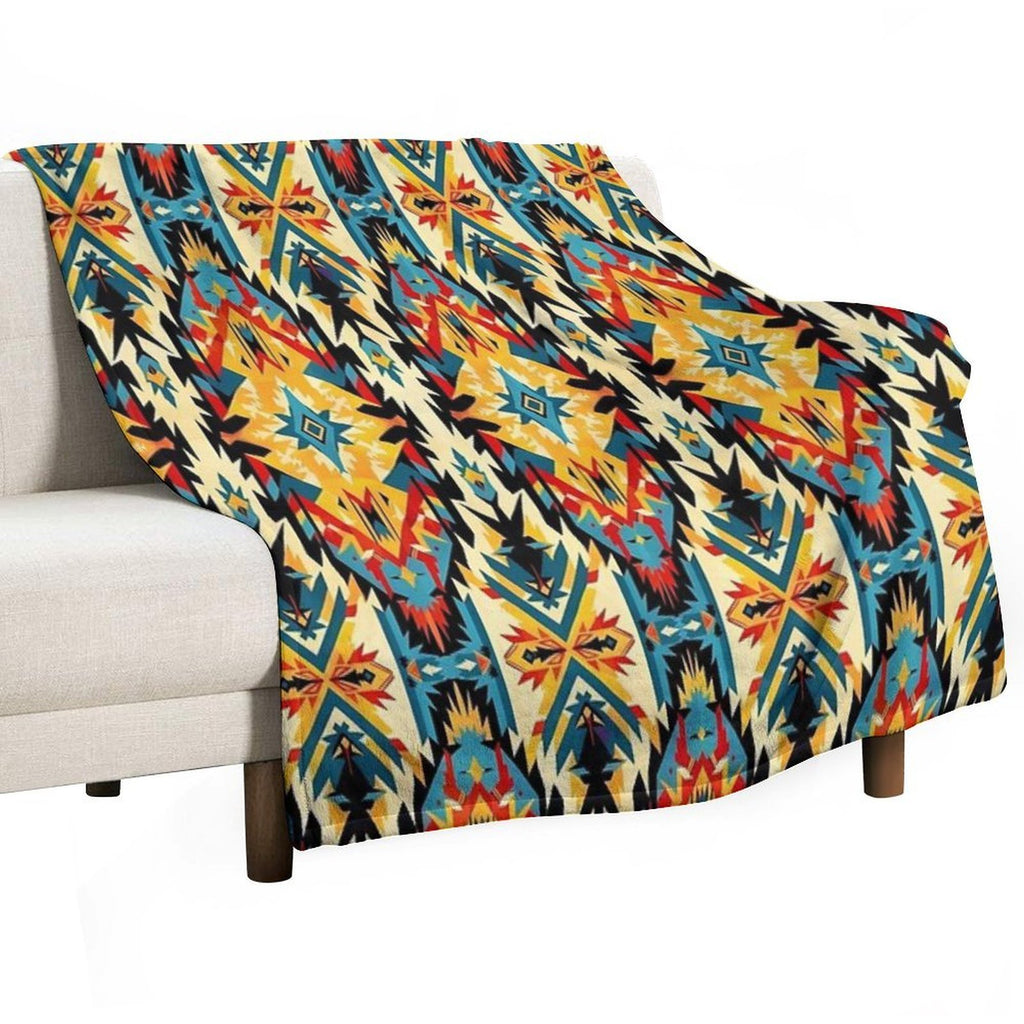 Choctaw Nation Pattern Easy Care Throw Blanket