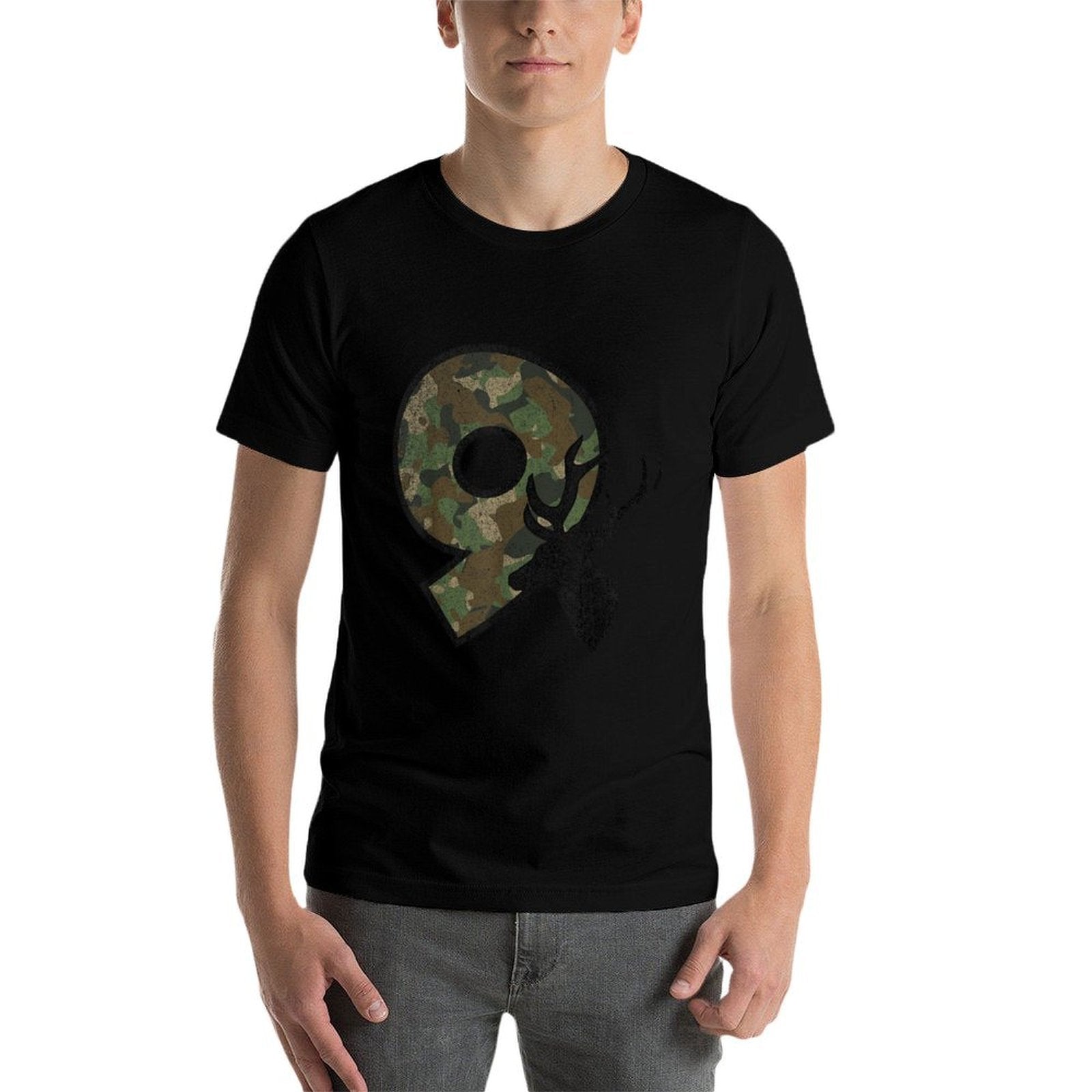 9 Nine Year Old Boy Ninth Birthday Country Camo Deer Hunter  High-quality Stitching T-Shirt
