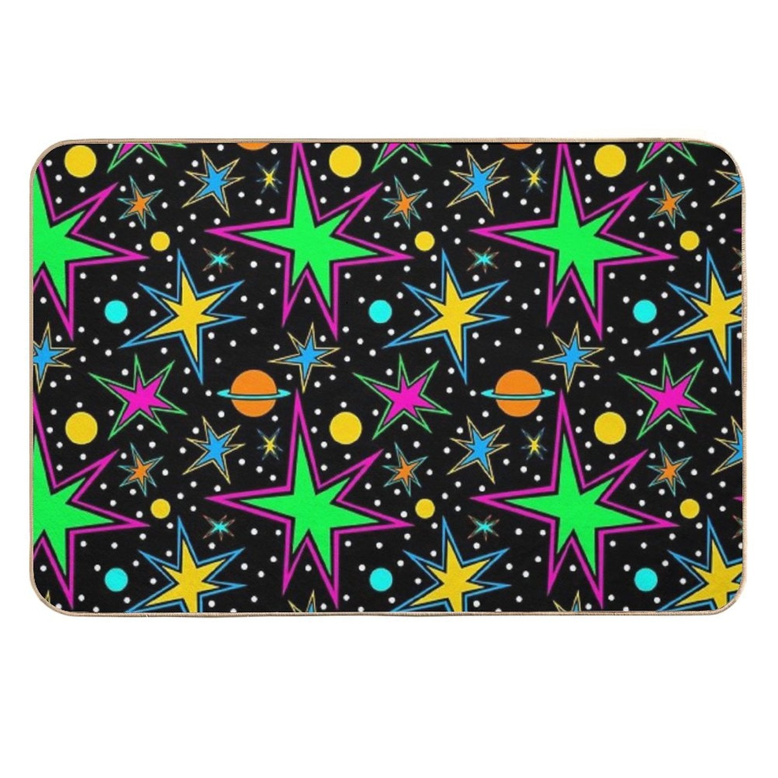 Super Nova Arcade Carpet Pattern  Multi-Purpose Bath Mat
