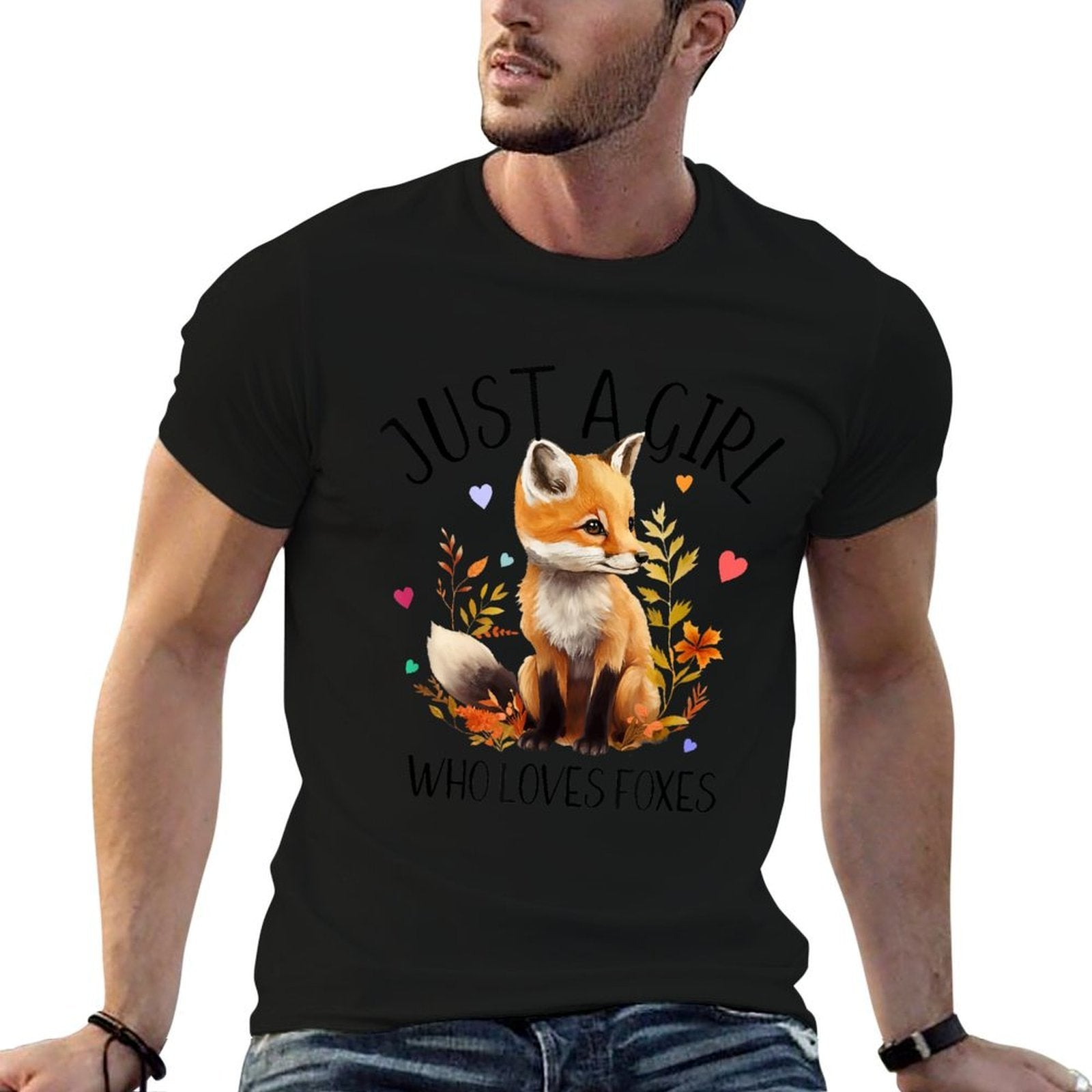 Just A Girl Who Loves Foxes Very Cute Design  Odor-resistant T-Shirt