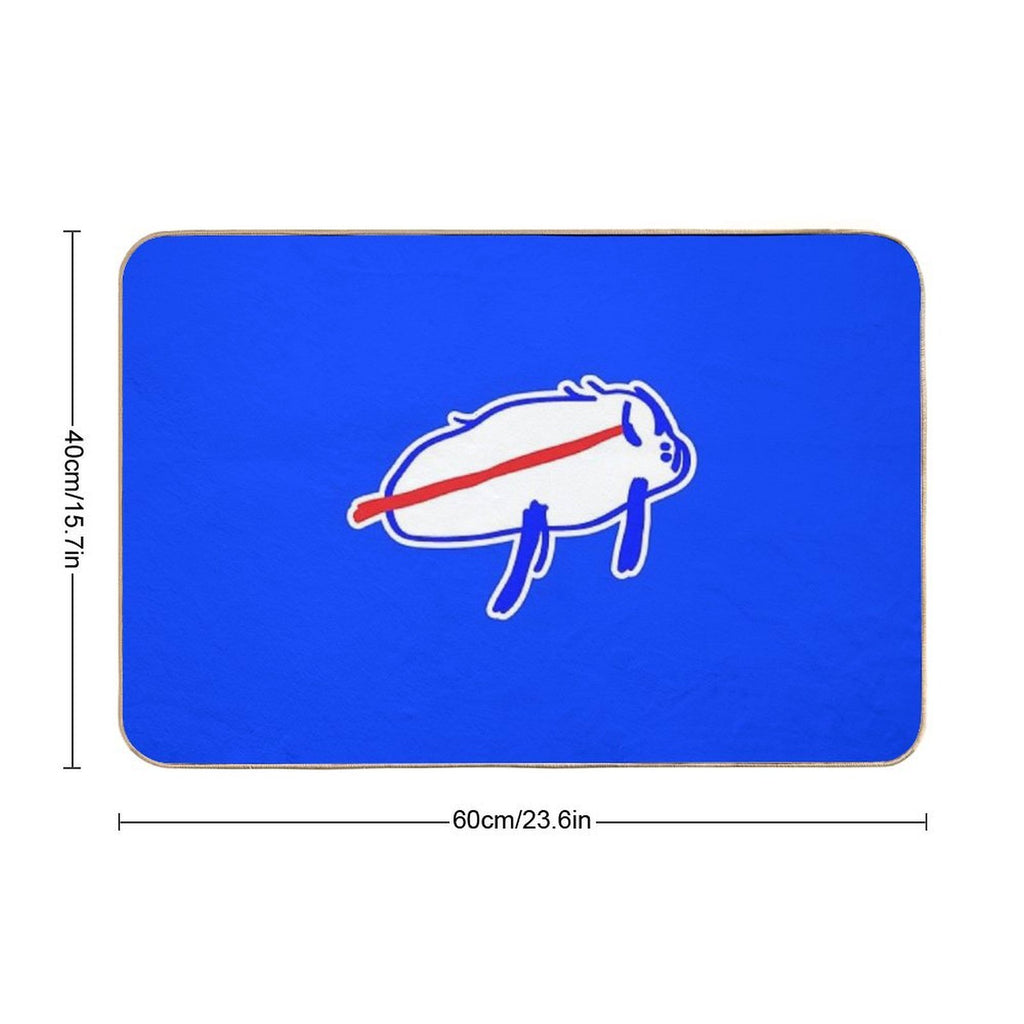 Josh Allen Drawing  Long-Lasting Bath Mat