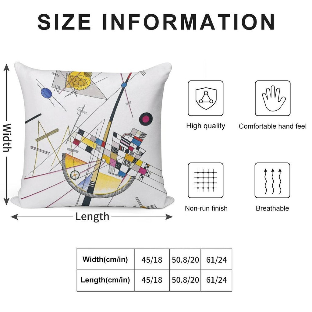 Wassily Kandinsky Delicate Tension Soft Gift Ready Throw Pillow