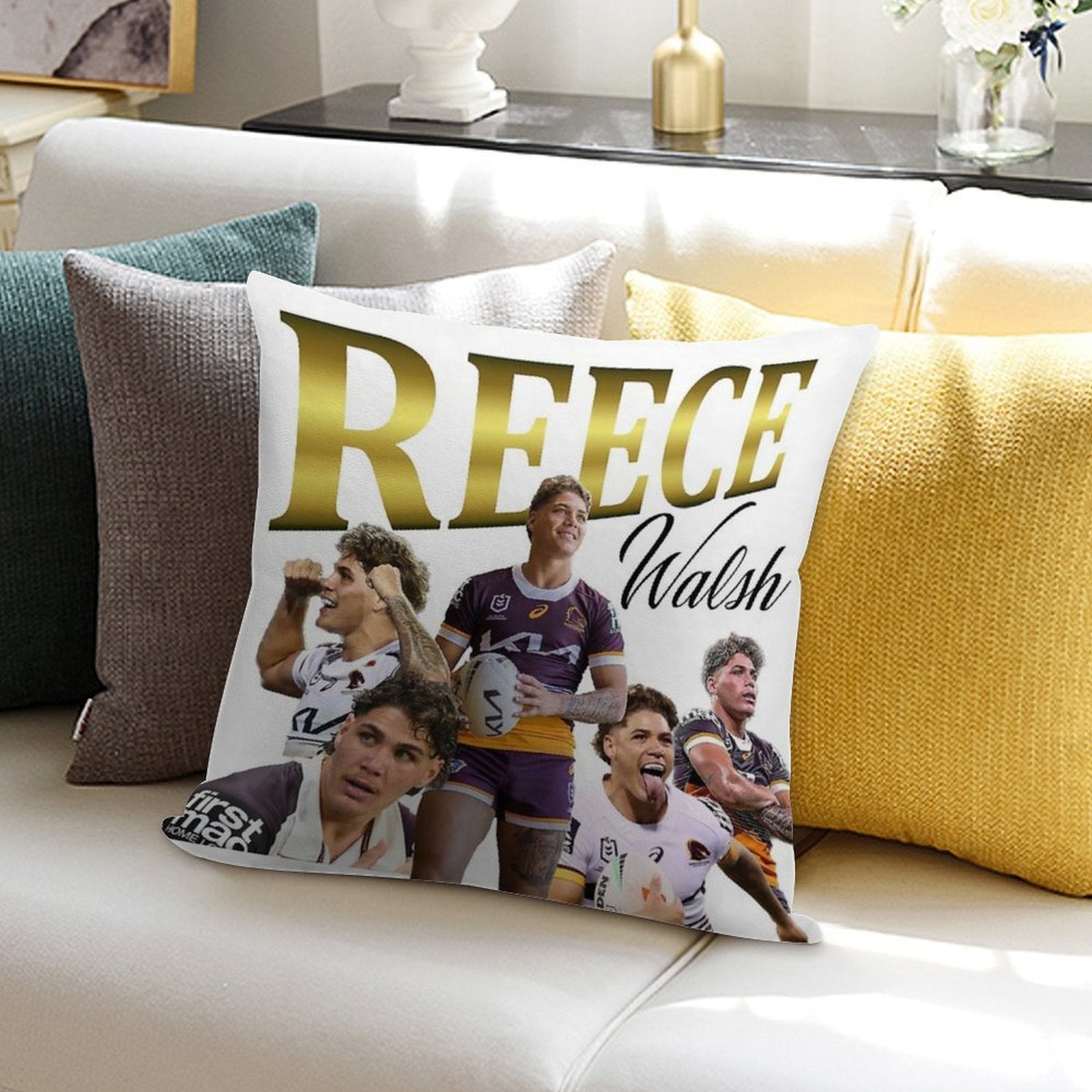 Reece Walsh Collage 2.0 Soft Warmth Comfort Throw Pillow