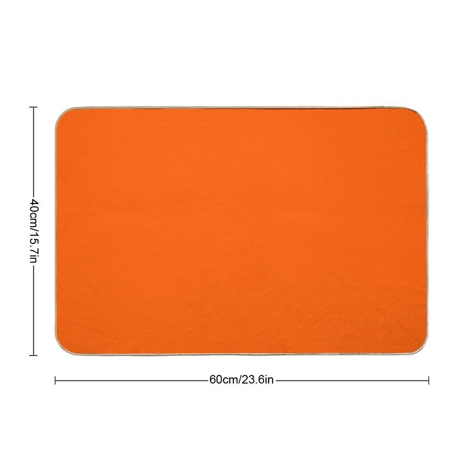 Neon Orange  Stain-Proof Bath Mat