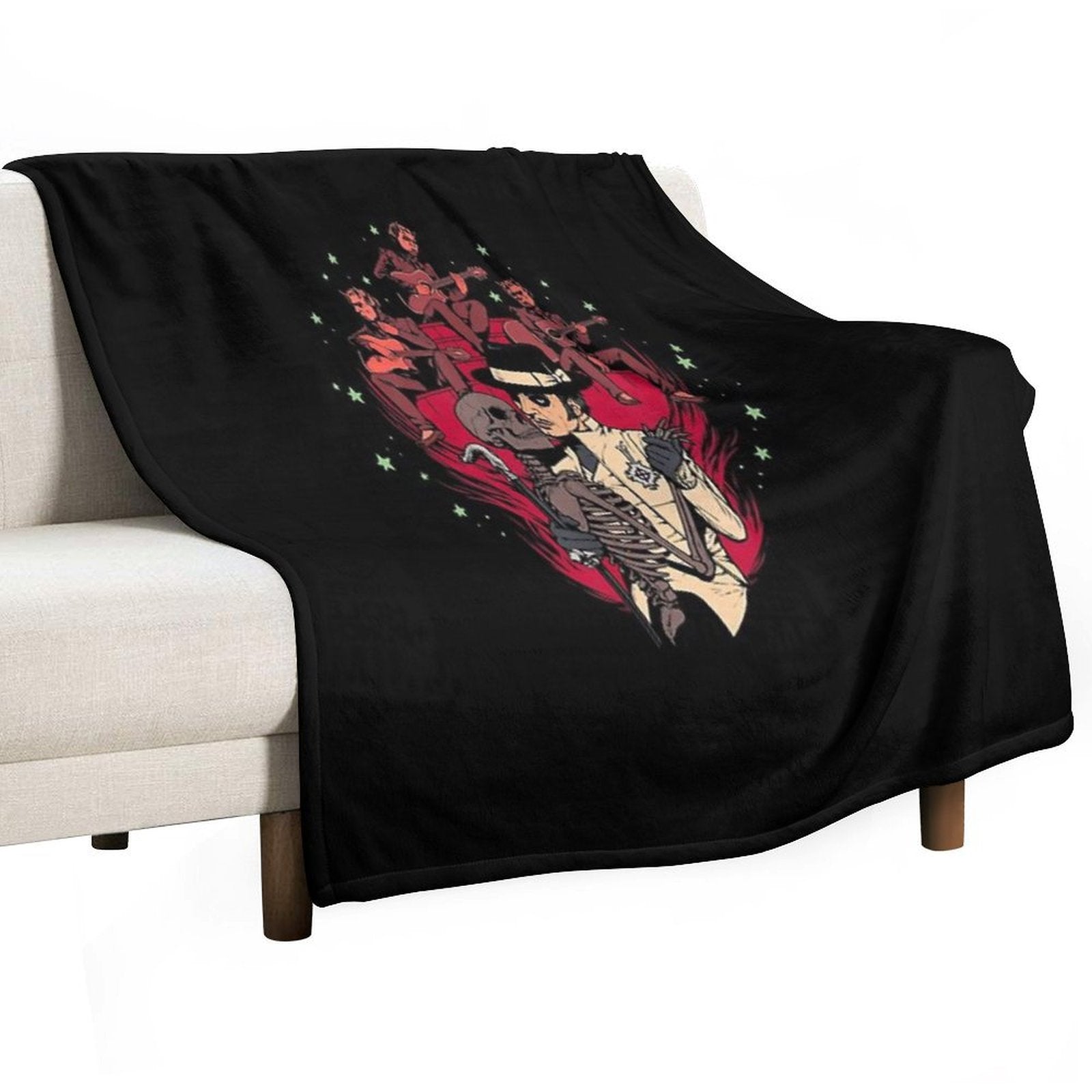 Ghóst – Skeleton Bandstand Travel-friendly Throw Blanket
