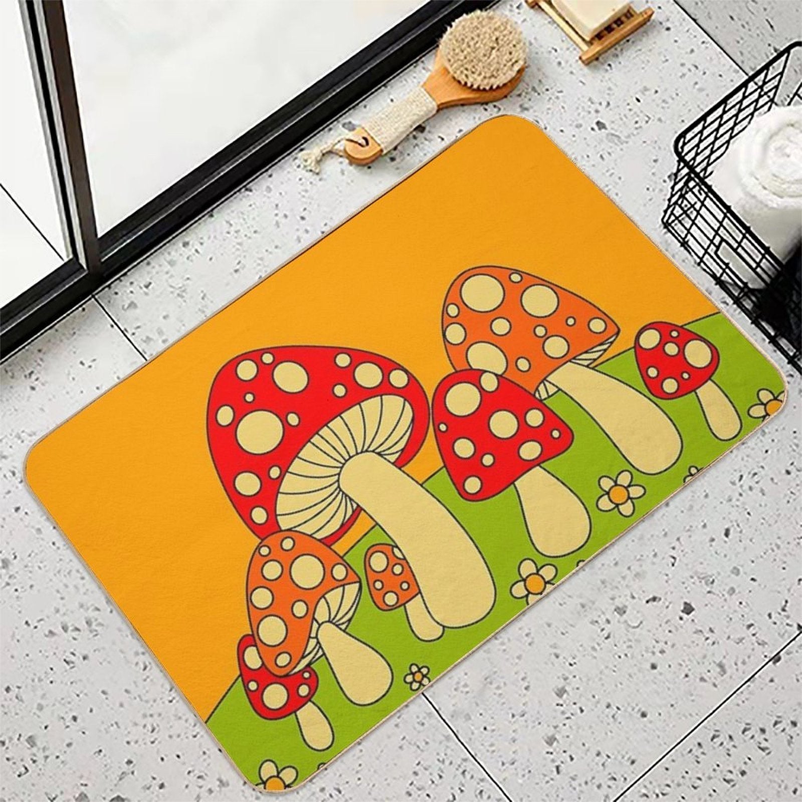 Mushrooms  Pet-Safe Bath Mat