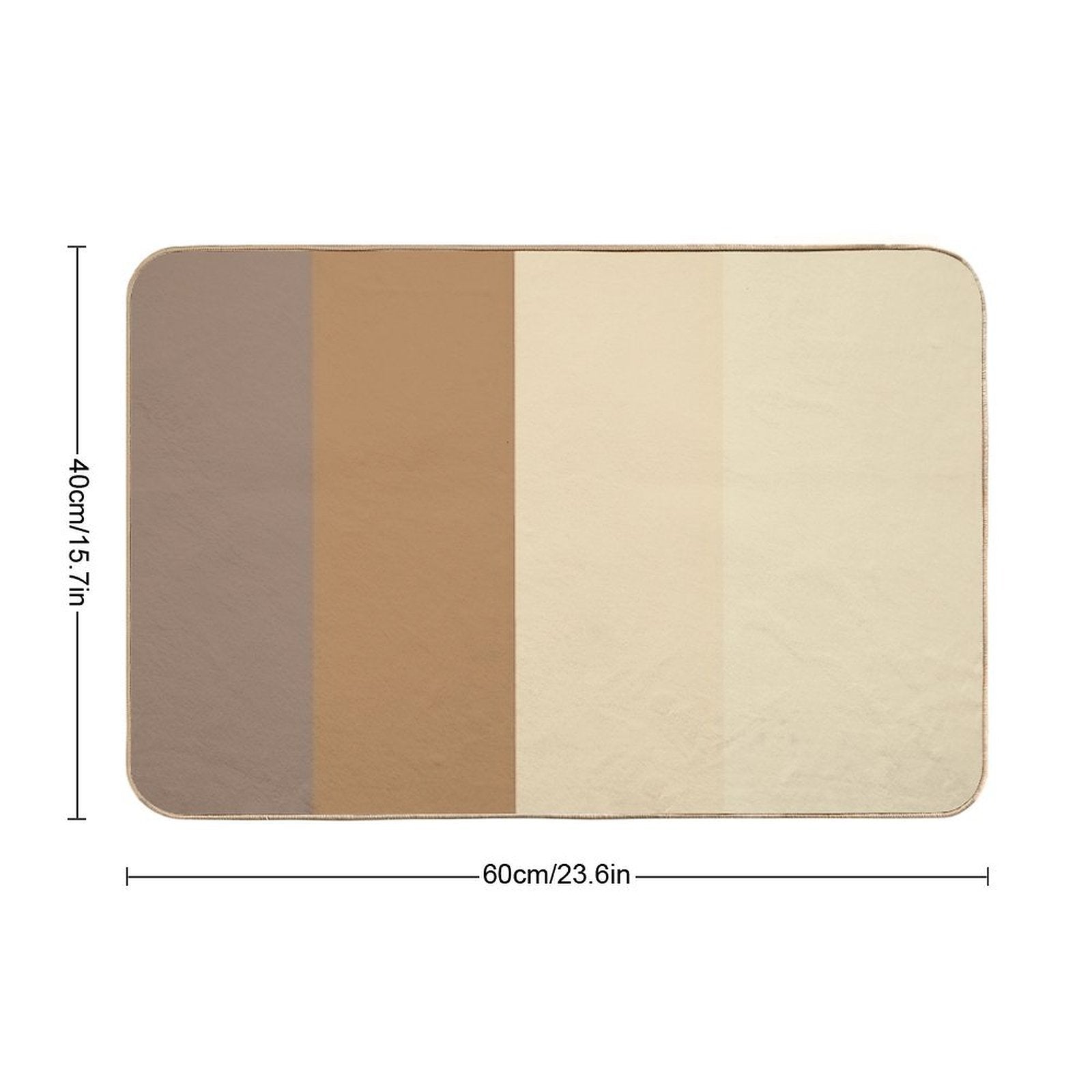 Earth Tones Stripes Pattern  Stain-Proof Bath Mat