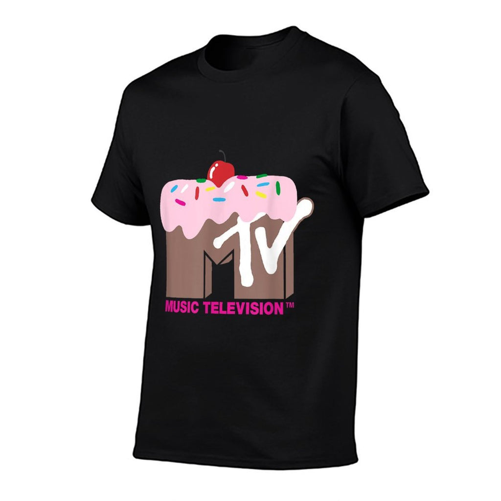 MTV Music Television Vintage 80s Cupcake  Sprinkles Logo  Graphic-printed T-Shirt