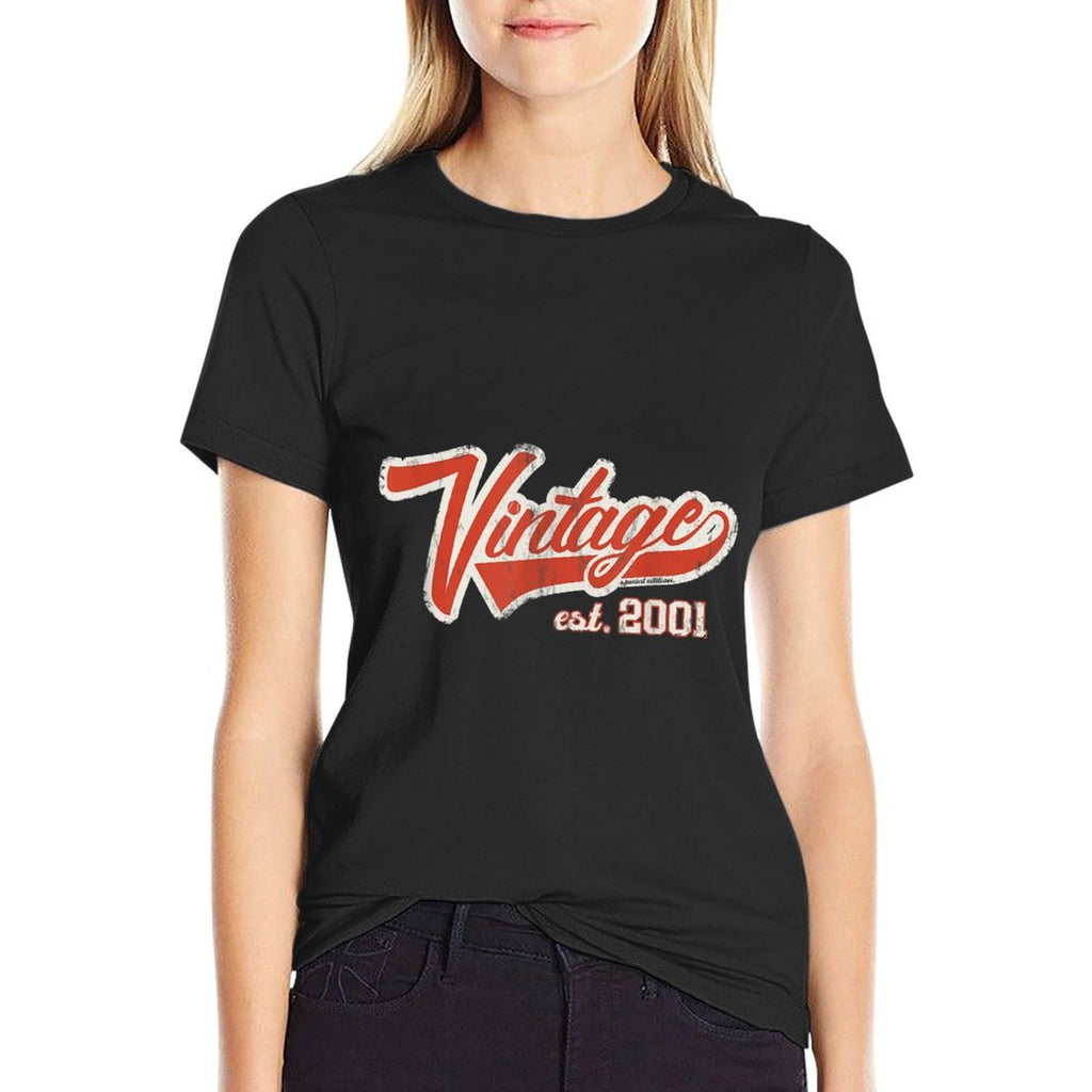 Vintage 2001 Special Edition Retro Baseball 21st Birthday  Durable T-Shirt