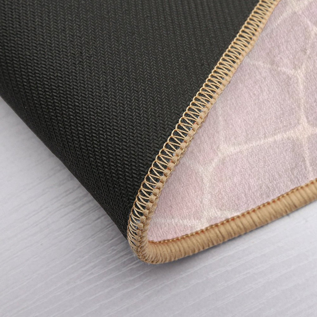 Rose Gold Abstract Shapes  Easy To Clean Bath Mat