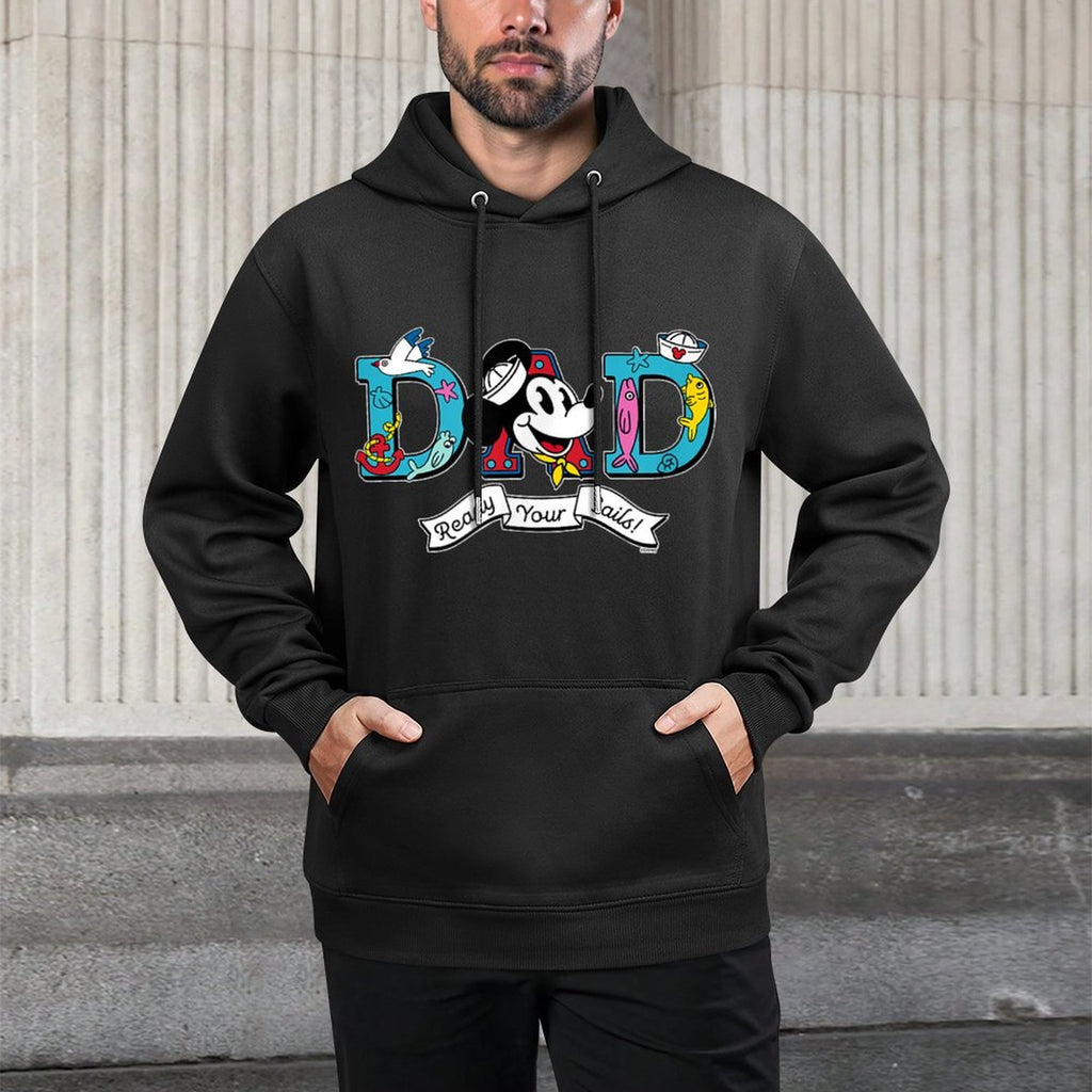 Disney Cruise Nautical Family Trip Vacation Matching Dad Machine Washable Hoodie