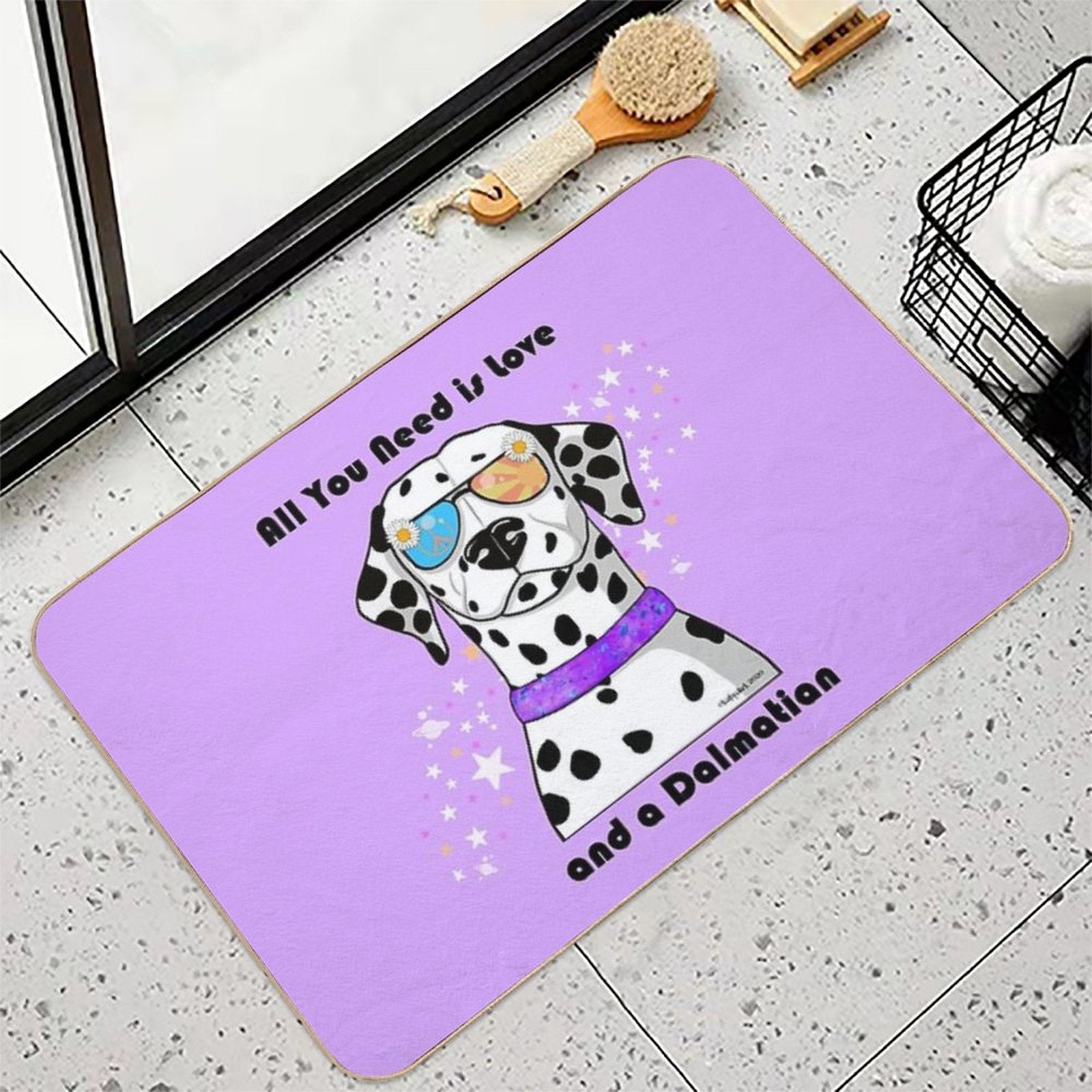 All You Need Is Love And A Dalmatian  Toxin-Free Bath Mat