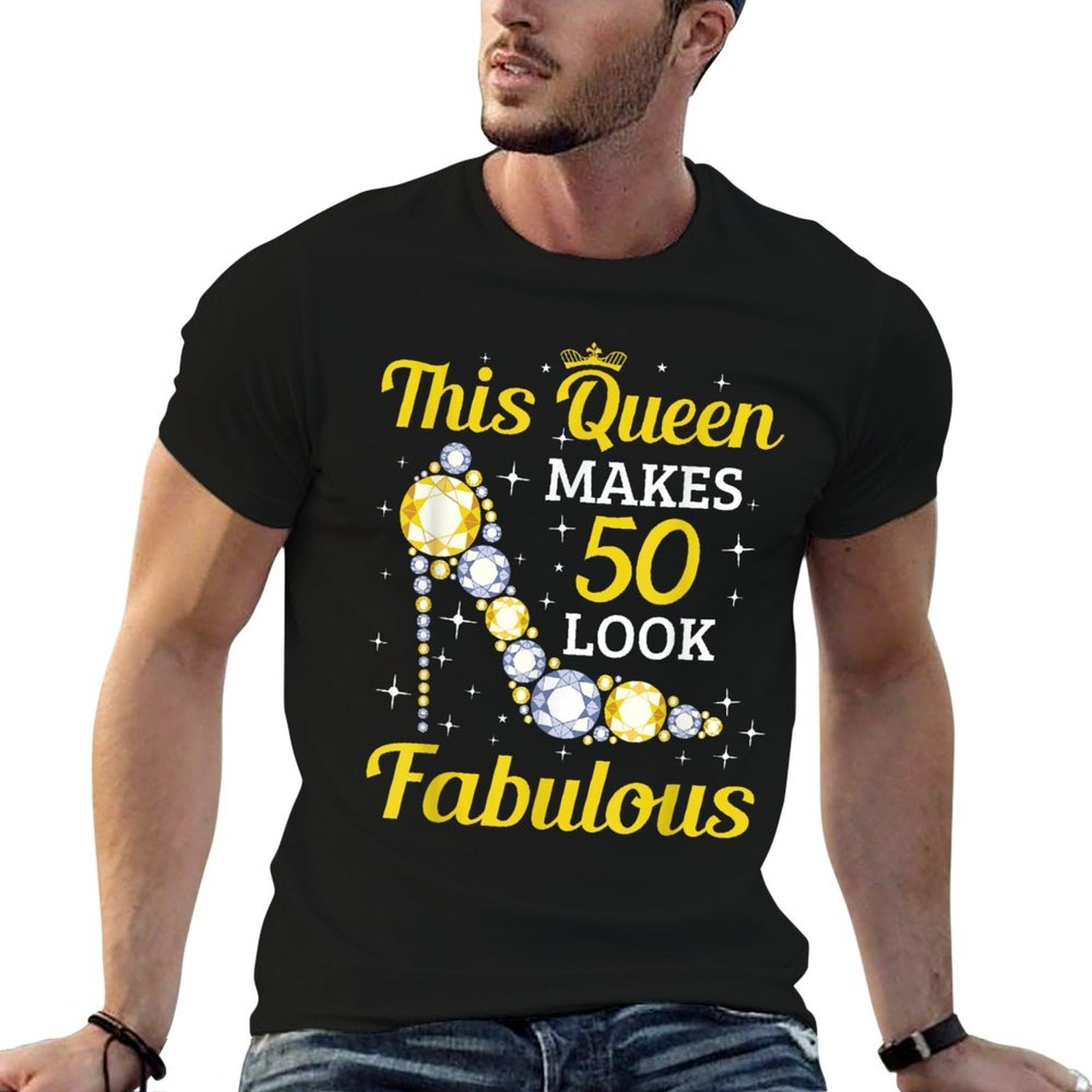 This Queen Makes 50 Look Fabulous Woman 50th Birthday  Vintage-inspired T-Shirt