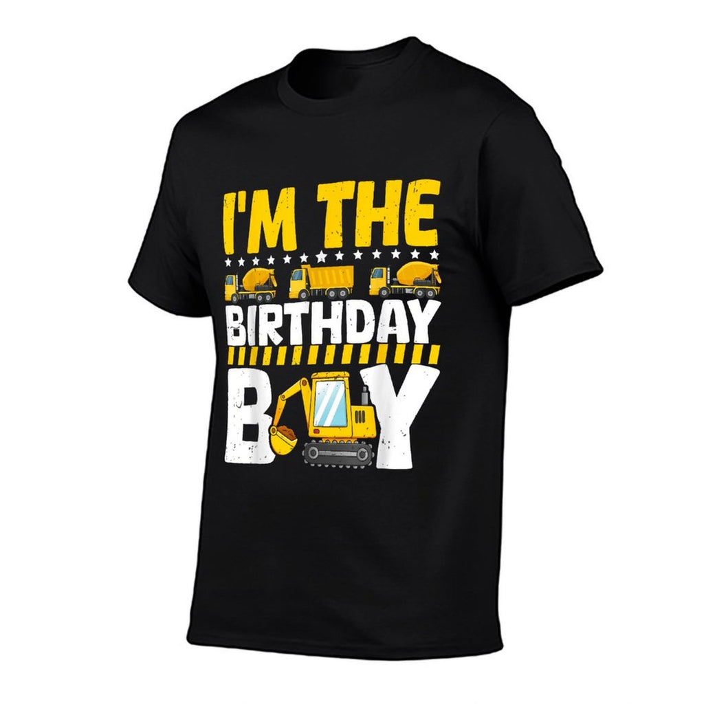 Family Theme Construction Birthday Party Supplies I'm The Birthday Boy Construction Theme Bday  Heathered Texture T-Shirt