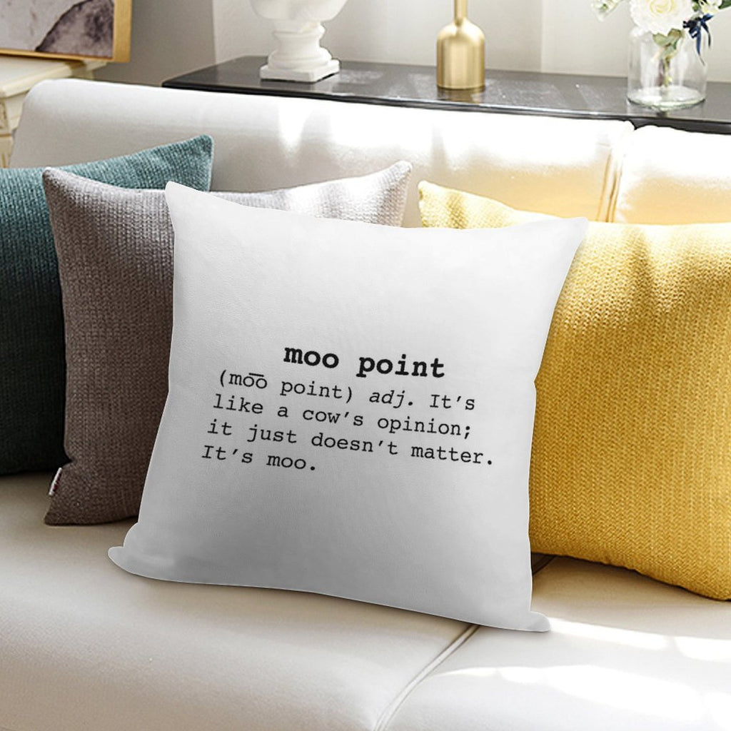Moo Point Soft Shrink-Resistant Throw Pillow