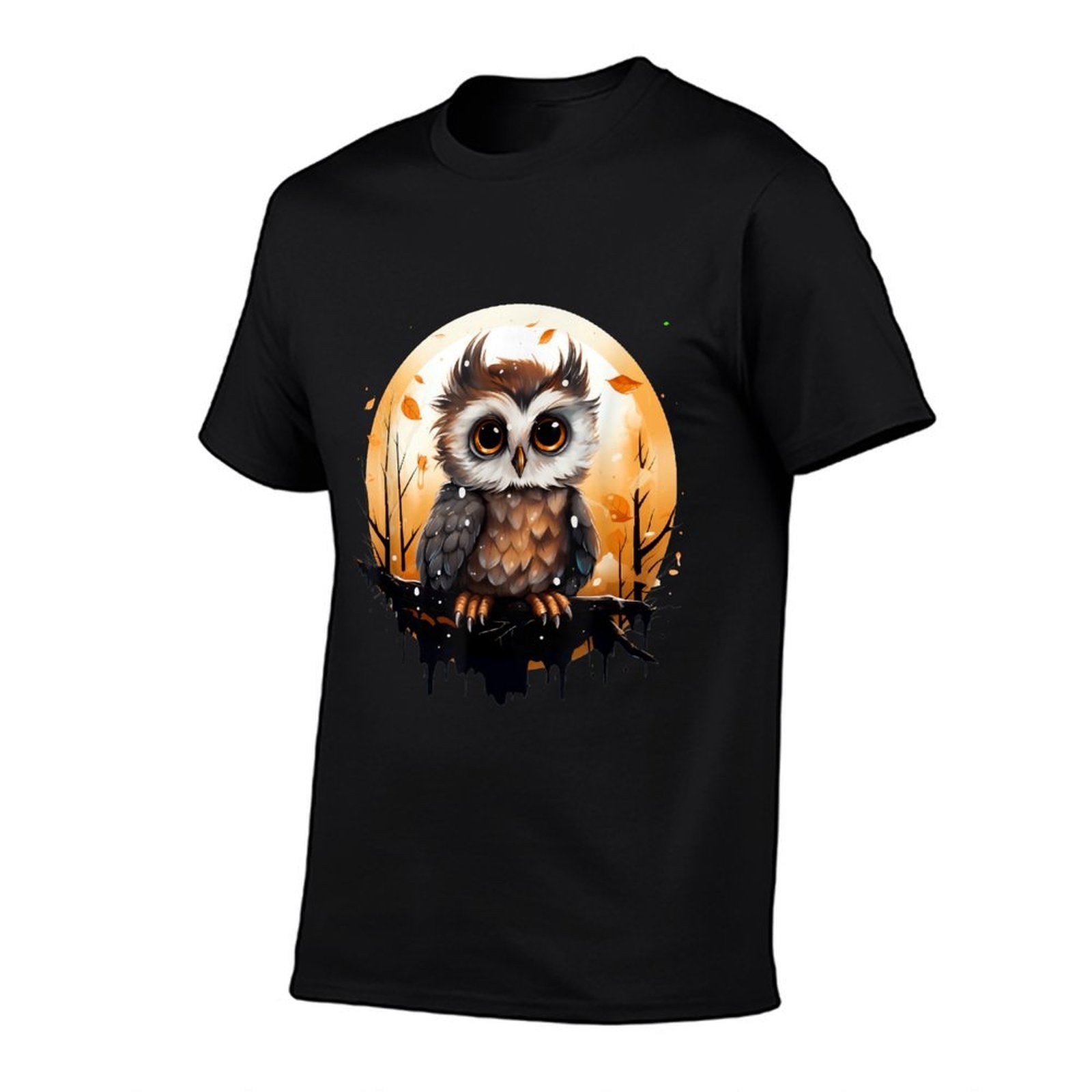 Charming Cute Adorable Owl in Autumn Twilight  Durable T-Shirt