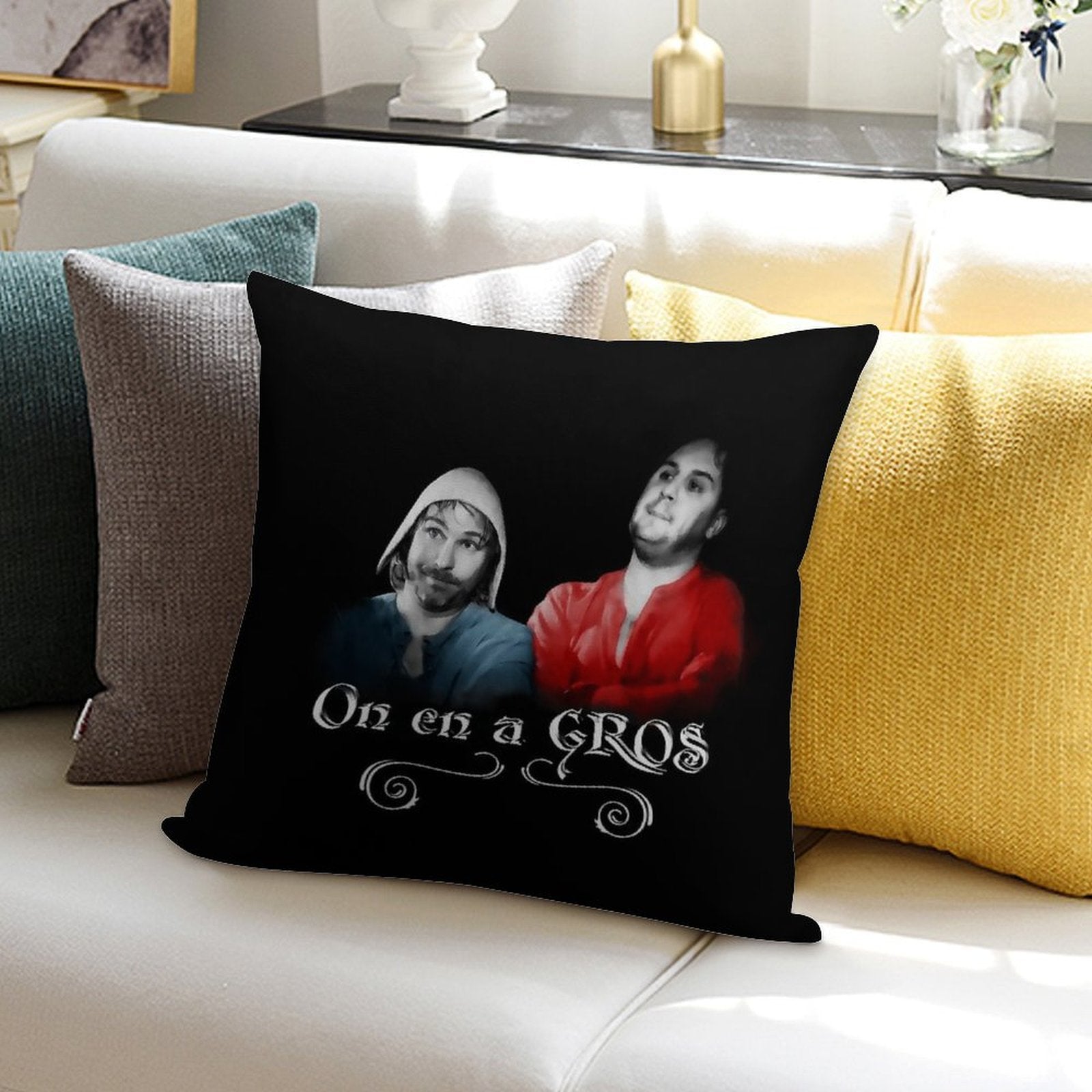 We Have GROS - Karadoc And Perceval Soft Ultra-Soft Texture Throw Pillow