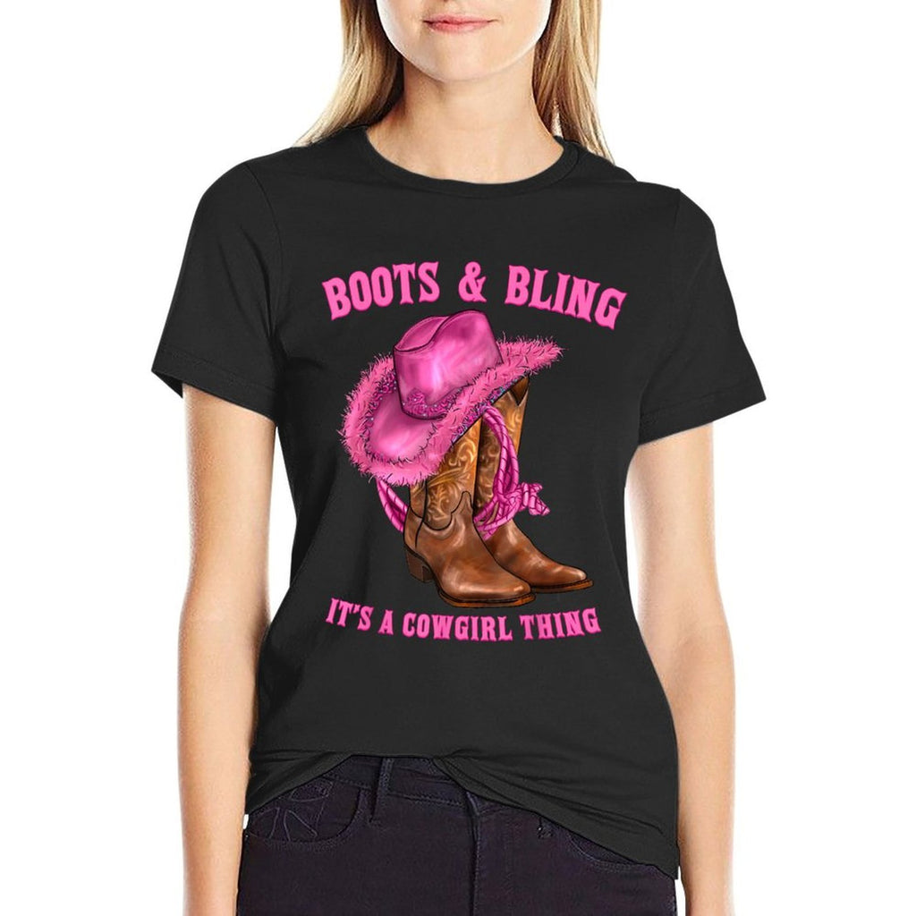 Boots And Bling It's A Cowgirl Thing Western Rodeo Cowgirls  Soft T-Shirt