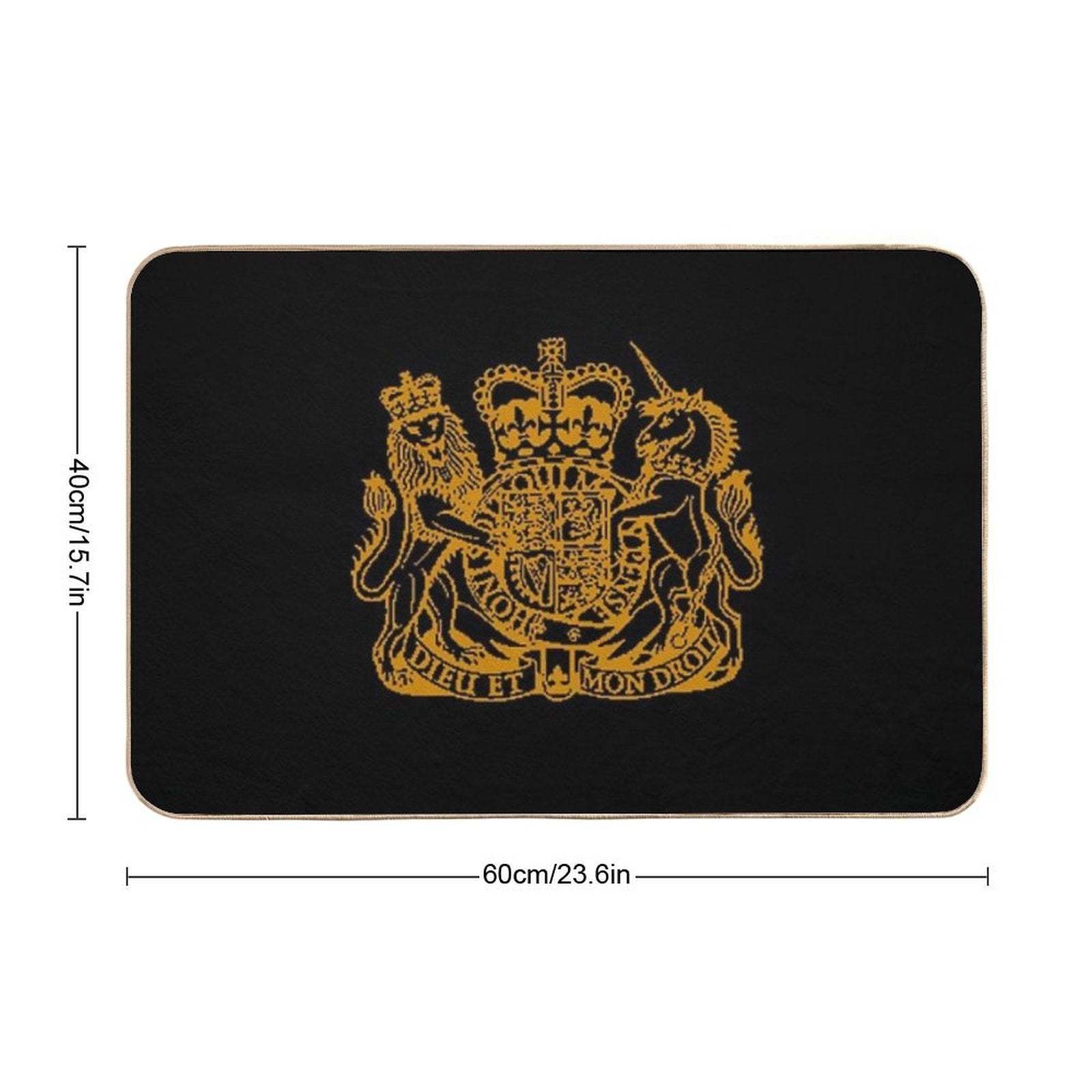 Elizabeth II Royal Coat of Arms Emblem  Odorless Bath Mat
