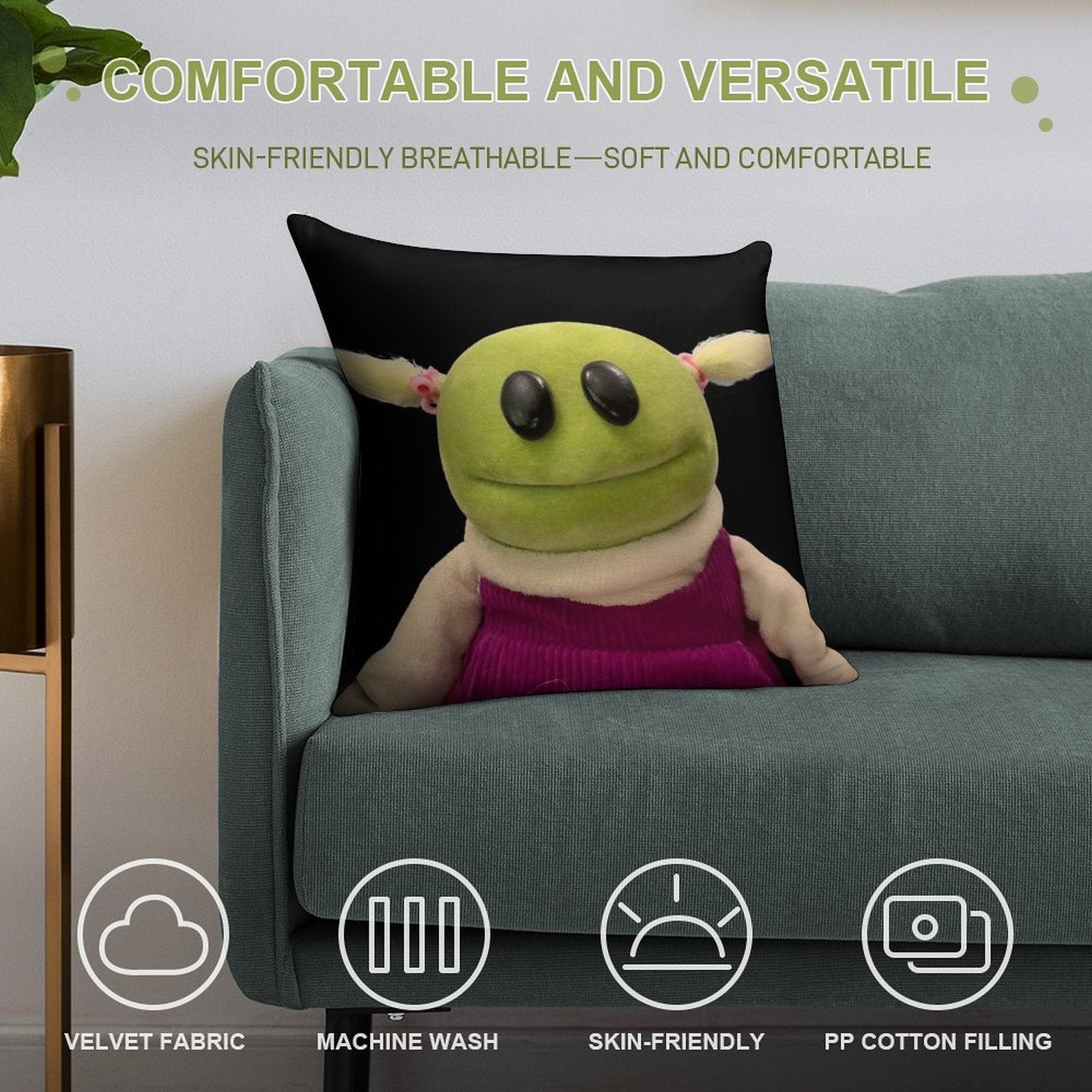 Nanalan Mona Soft Bedroom Essential Throw Pillow