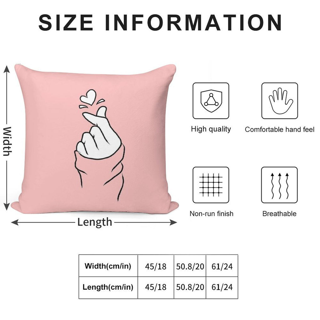 Cute Heart~ Soft Bedroom Essential Throw Pillow