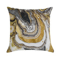 Stone Prose Gold Geode Soft Shrink-Resistant Throw Pillow