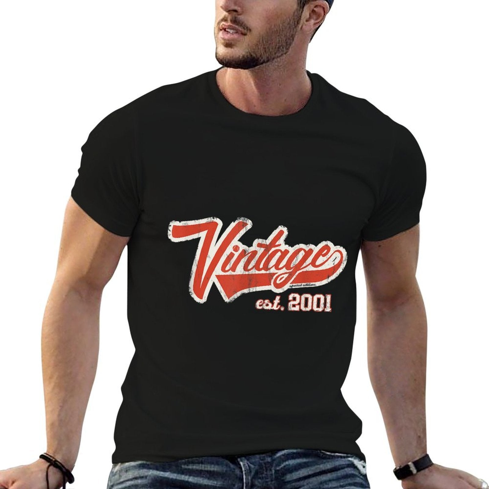 Vintage 2001 Special Edition Retro Baseball 21st Birthday  Durable T-Shirt