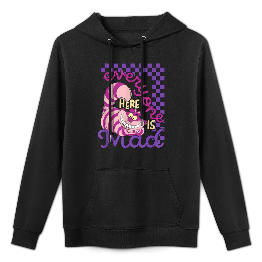 Disney Alice In Wonderland Cheshire Cat Everyone Here Is Mad Relaxed Fit Hoodie