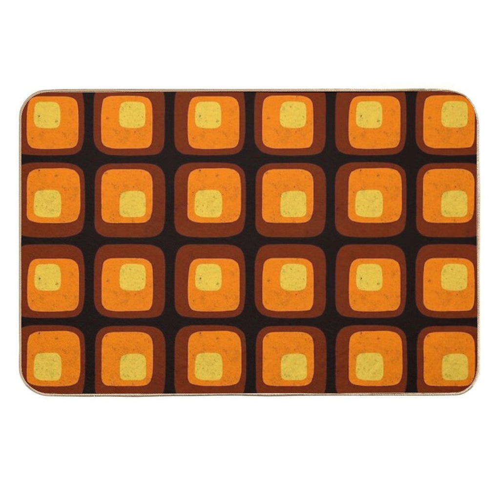 60s Retro Mod  Easy Maintenance Bath Mat