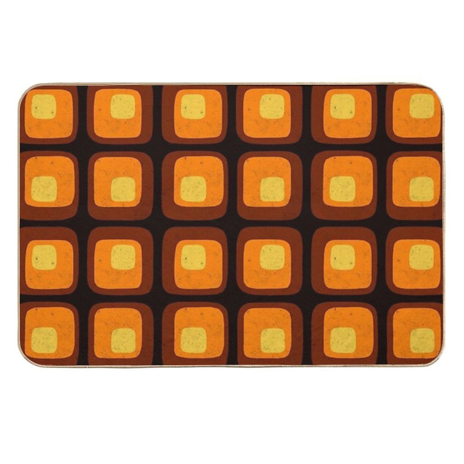 60s Retro Mod  Easy Maintenance Bath Mat