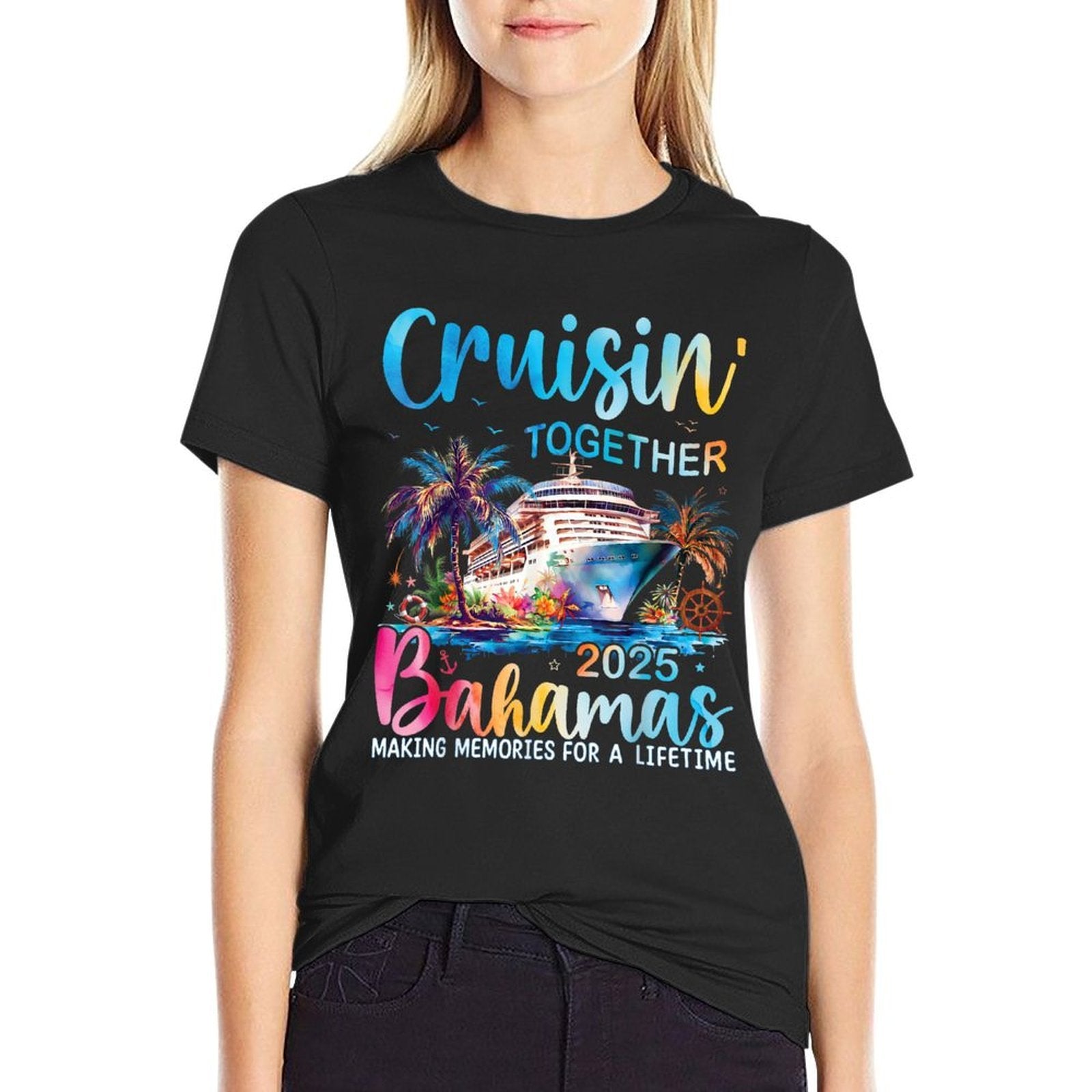Cruisin Together Bahamas 2025 Family Cruise Bahamas Vacation  Versatile T-Shirt