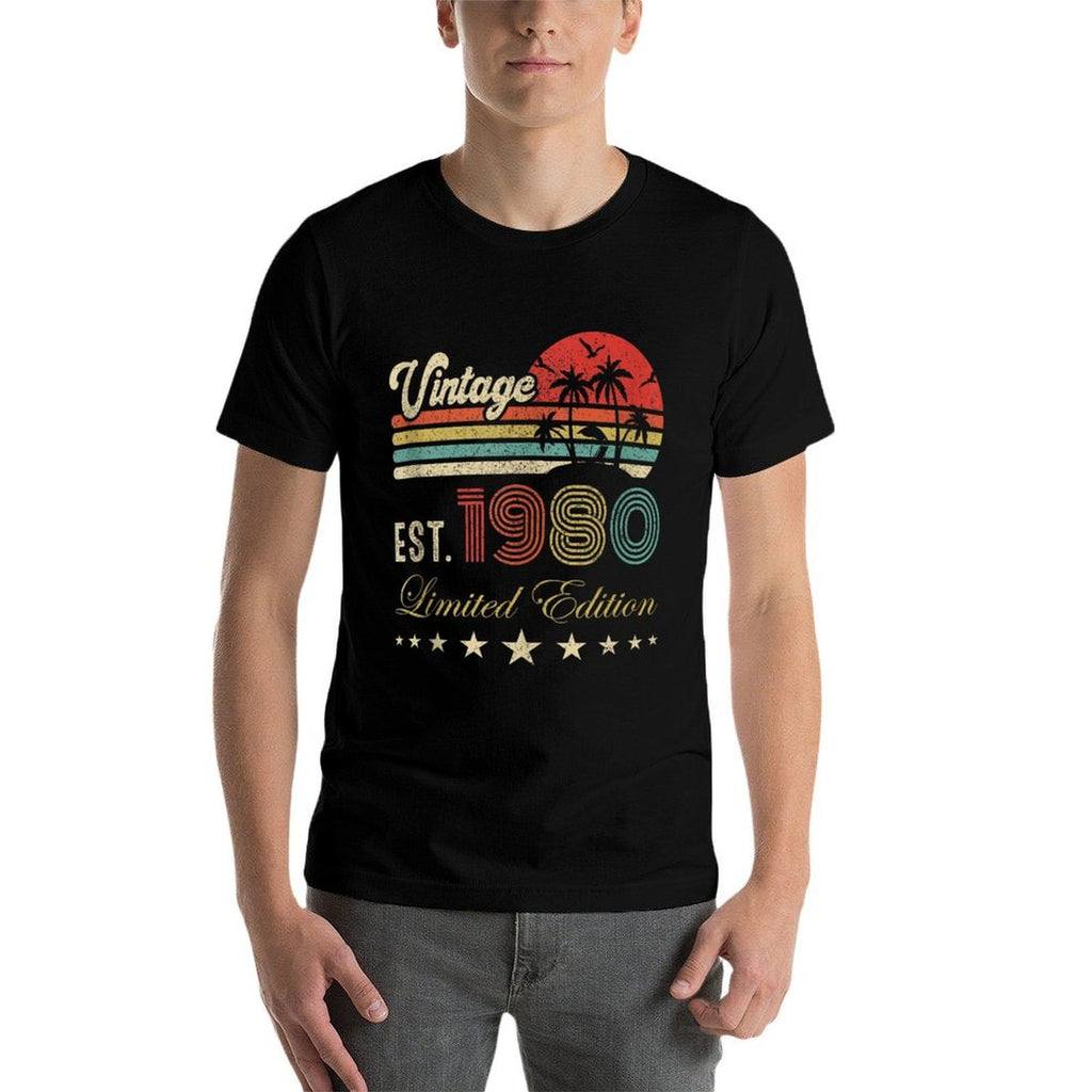 45th Birthday Born 1980 Vintage Limited Edition 45 Birthday  Stretchy T-Shirt
