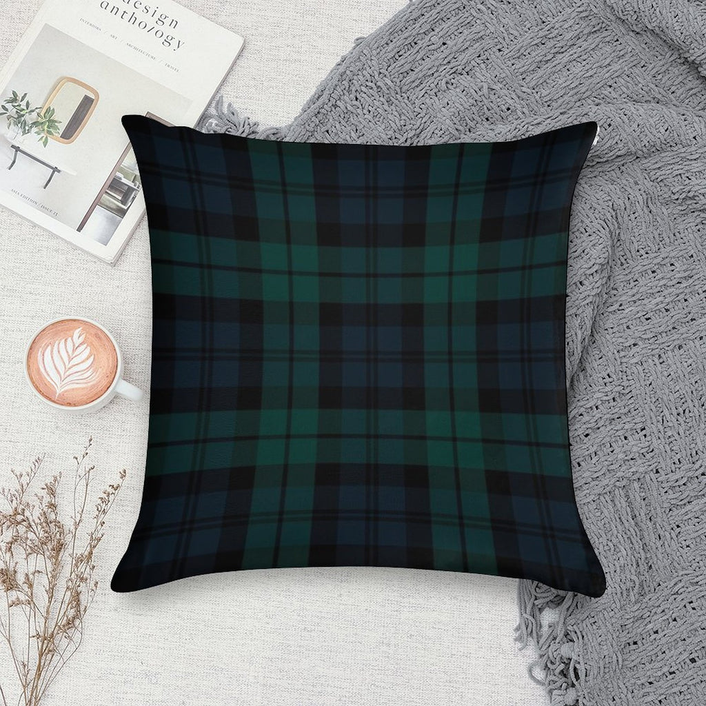 Black Watch Tartan Plaid Pattern Soft Bedroom Essential Throw Pillow