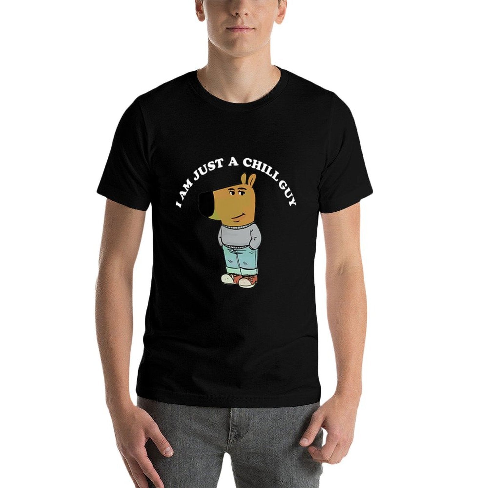 Funny Meme Just-A-Chill-Guy My New Character Boys Mens Joke  Trendy Pattern T-Shirt